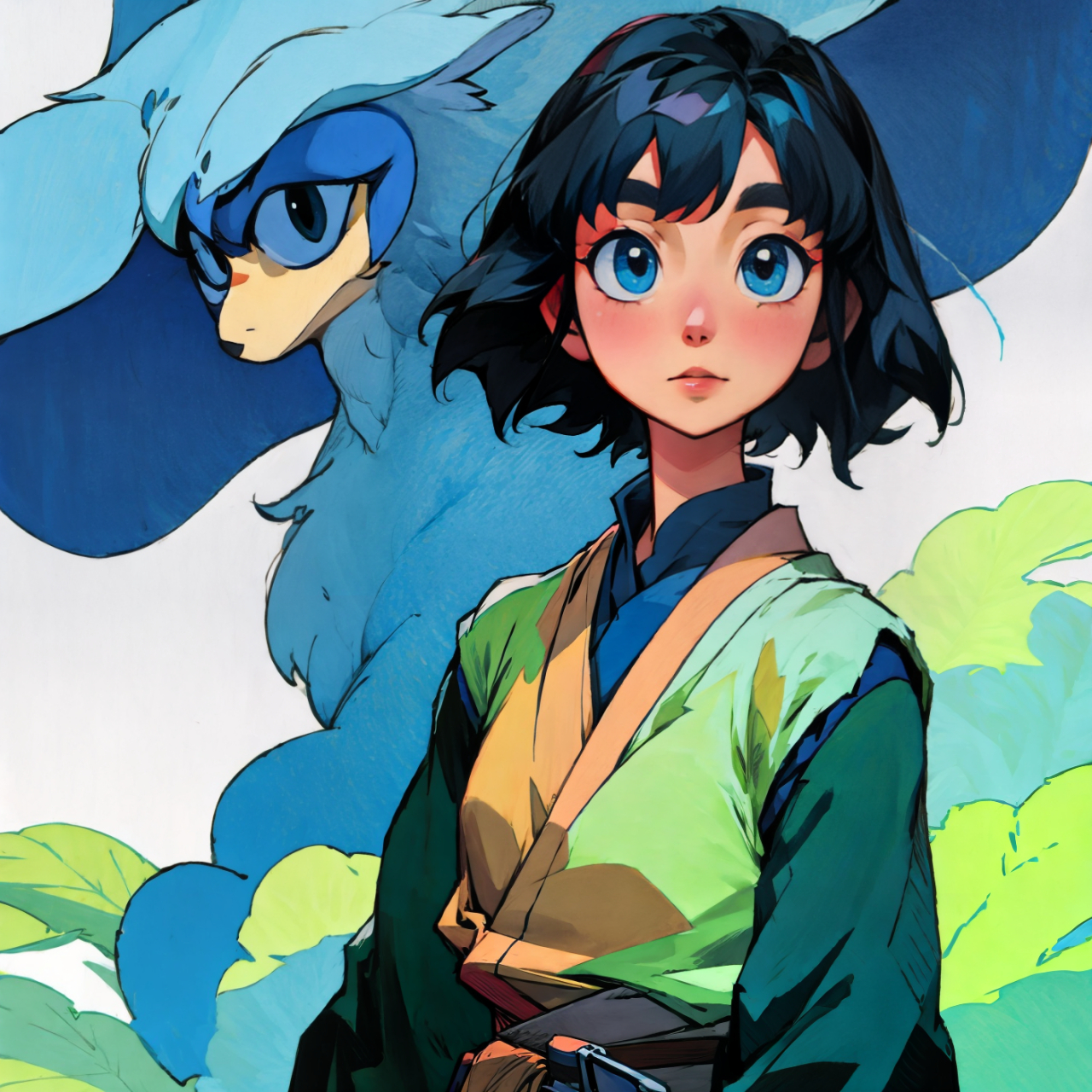 吉卜力风插画 不由得想起千与千寻 #绘画欣赏