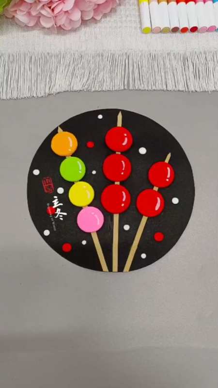 马上就要 立冬 了,一起用超轻粘土做一幅冰糖葫芦手-度小视