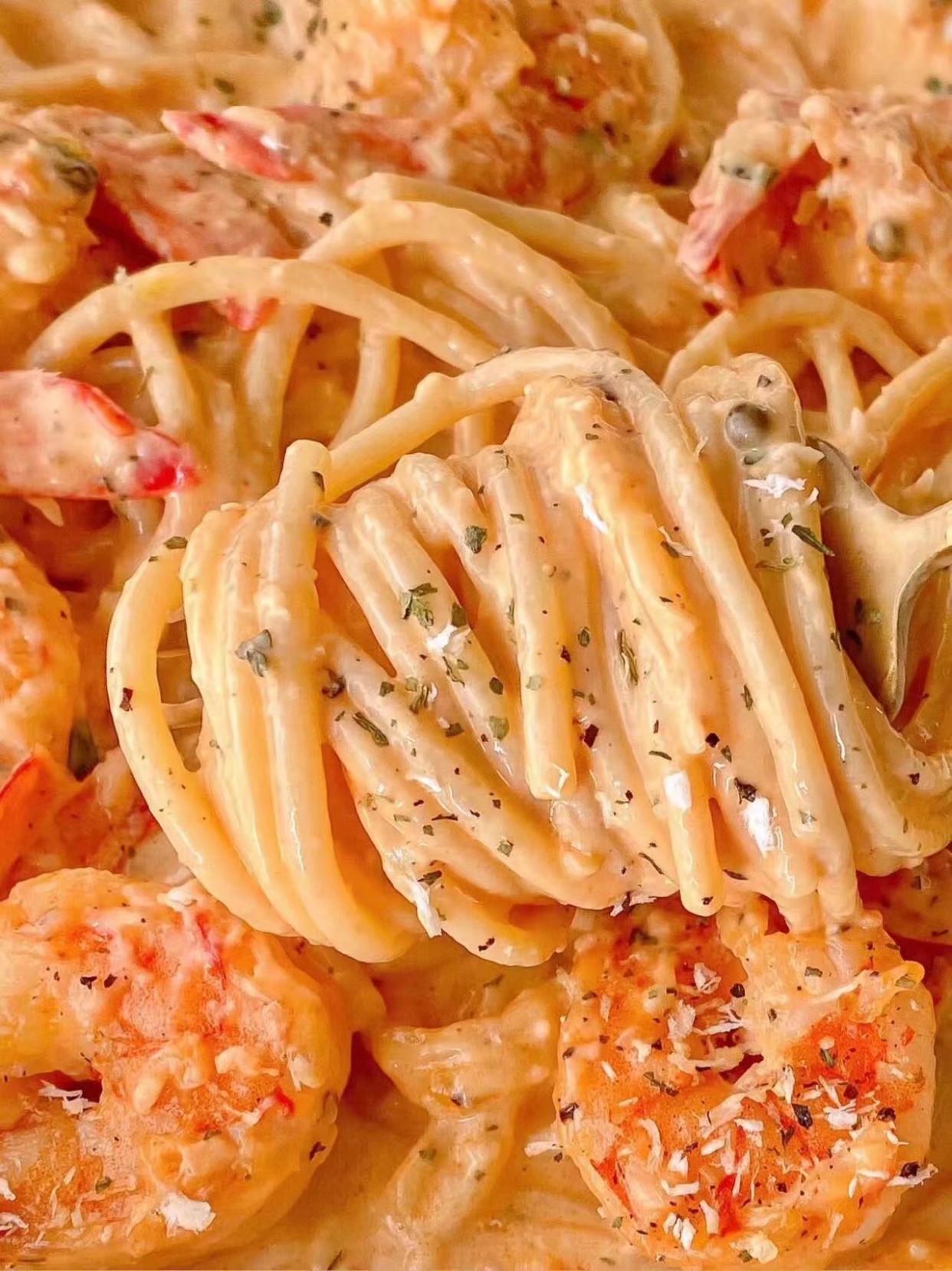 复刻西餐厅蒜香奶油鲜虾意面