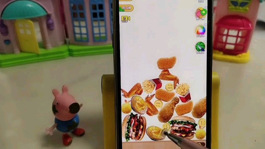 有两个大汉堡,一个是我的,一个是姐姐的!