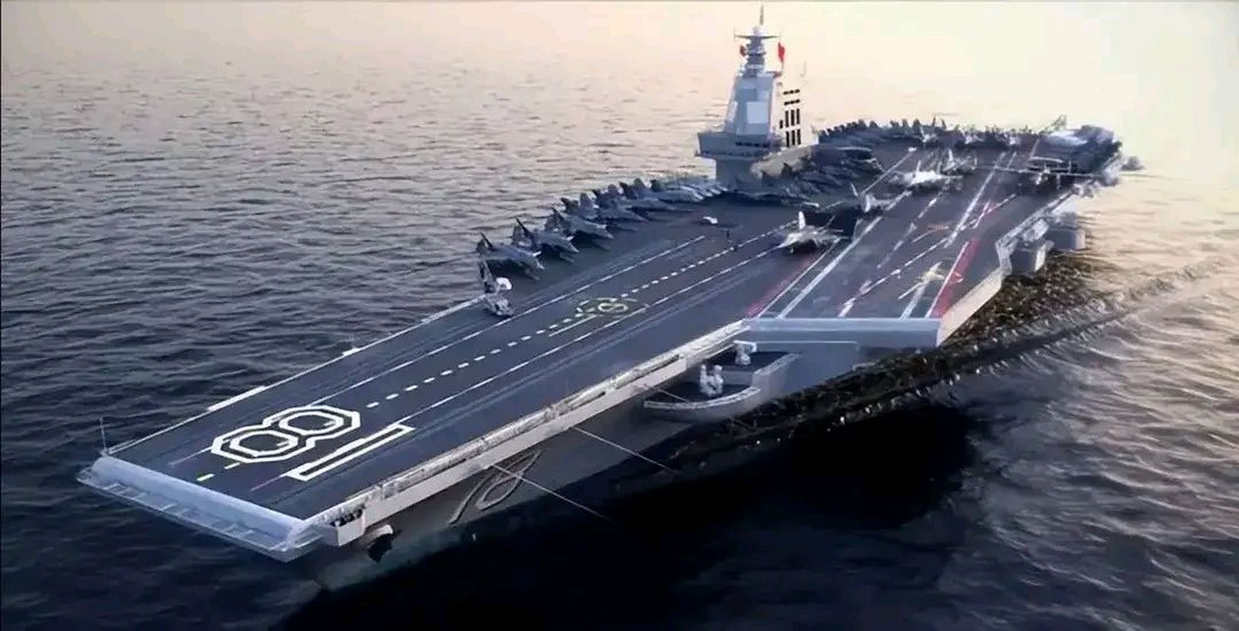 据报道,中国第三艘航母福建舰要海试了.