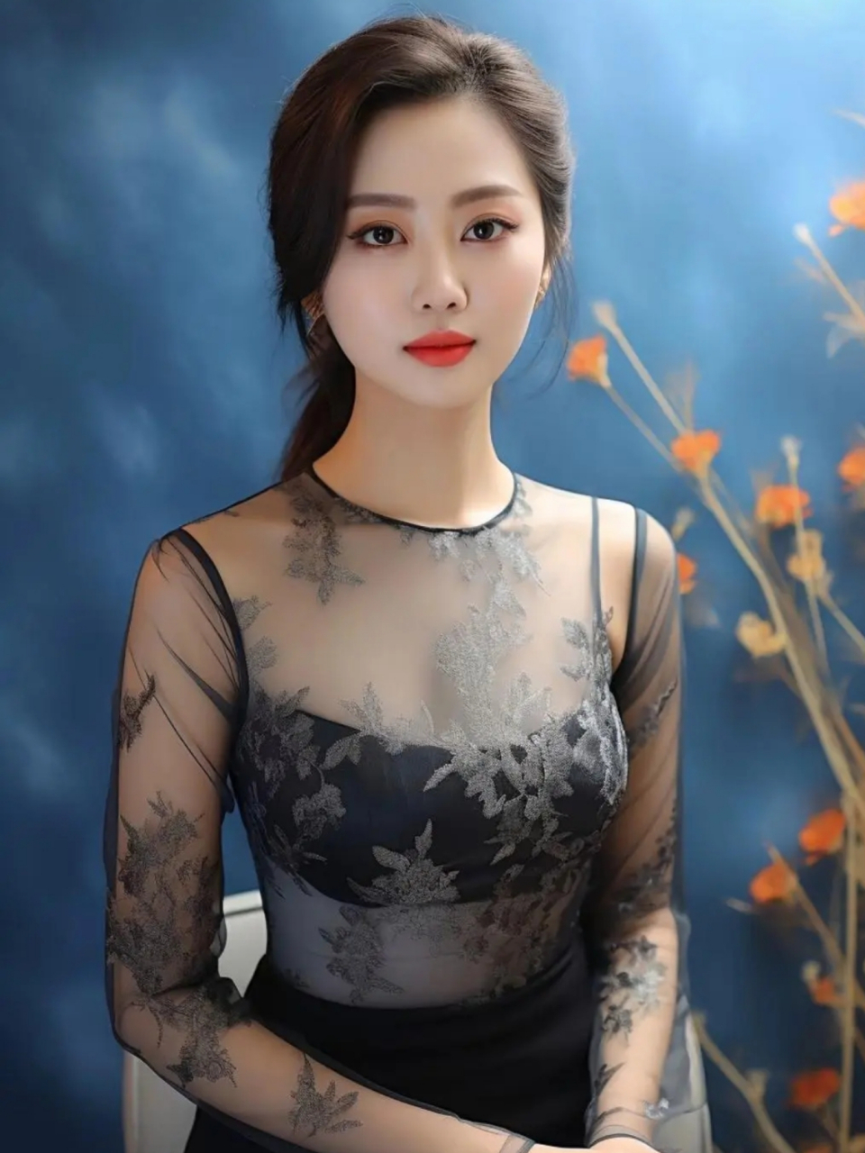 当一个20多岁的女生穿着成熟装的时候,一眼望去变得更加成熟妩媚,可能