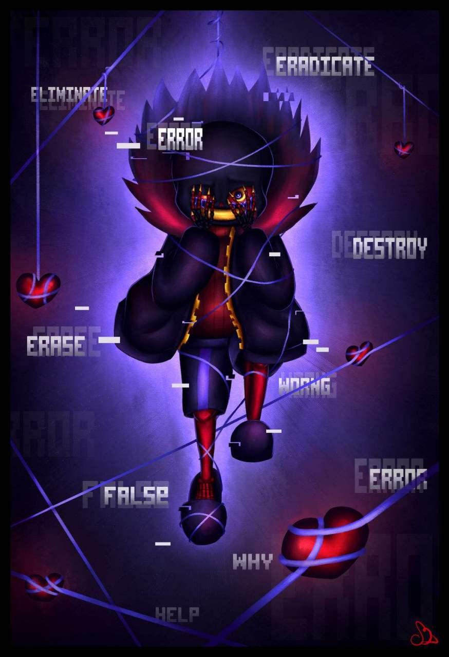 《传说之下》au人物志——error:希望消逝的瞬间,恶意随之流动