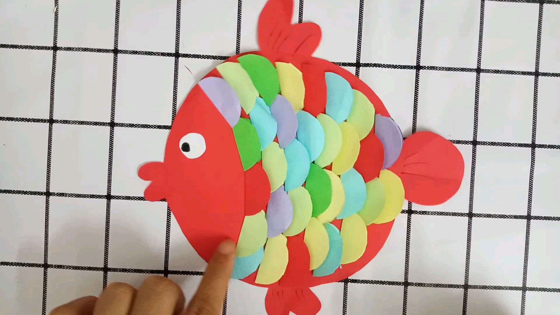 幼儿园手工,可爱的小胖鱼,简单制作教程