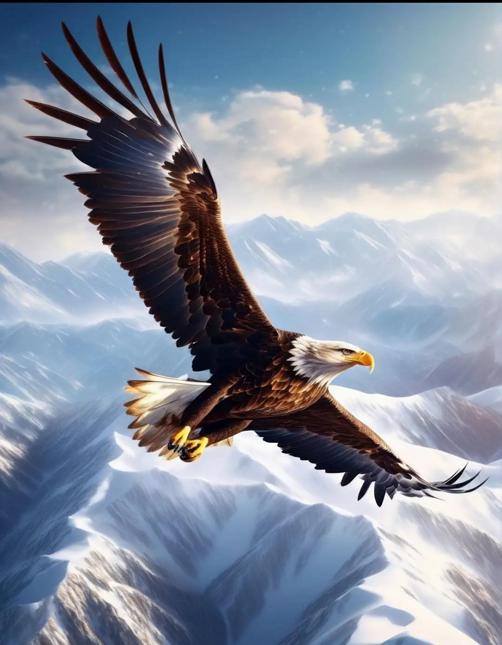 分享图片:雄鹰展翅  "命运从来都是掌握在自己的手中,埋怨只是一种