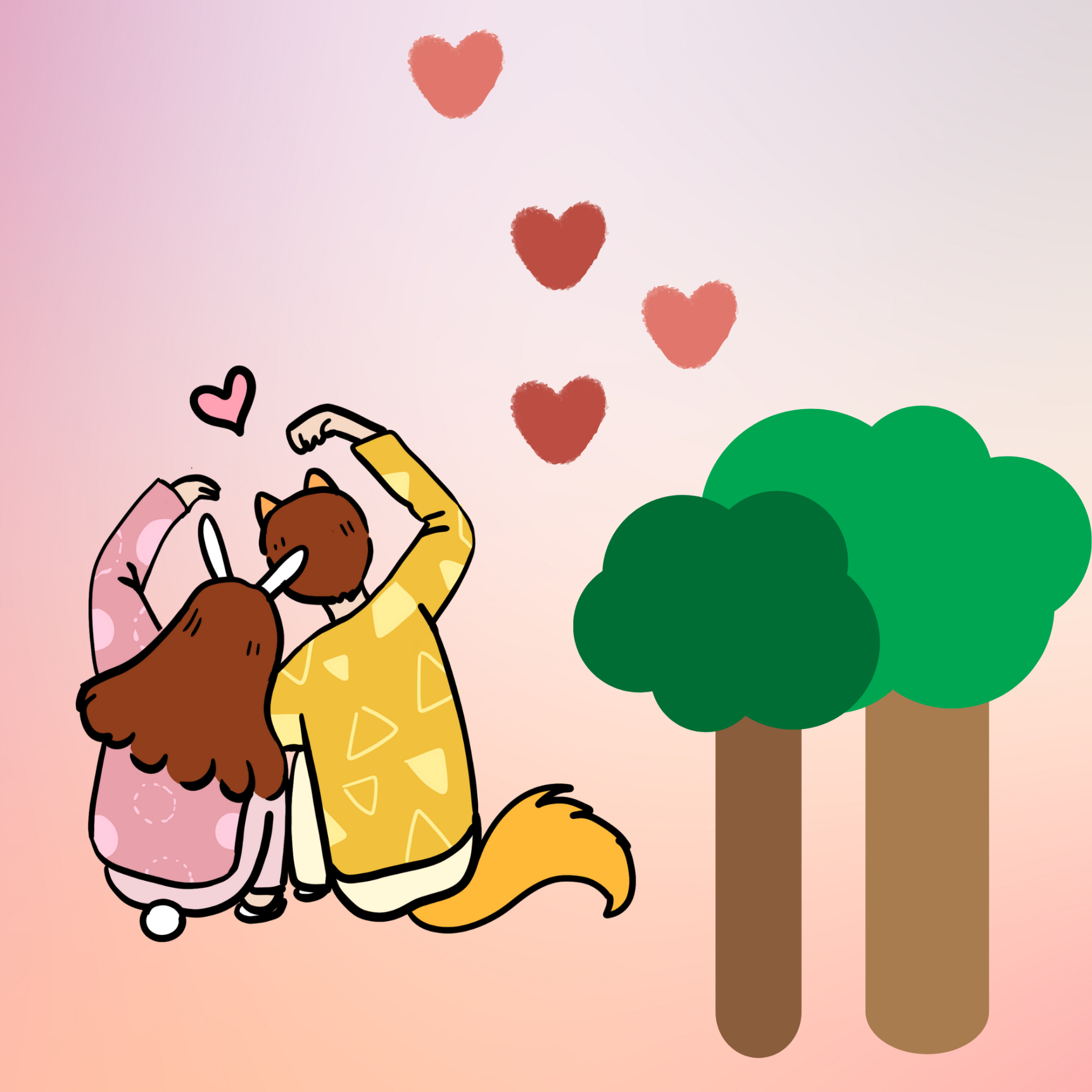 读《两棵树》:努力地把手臂伸向对方