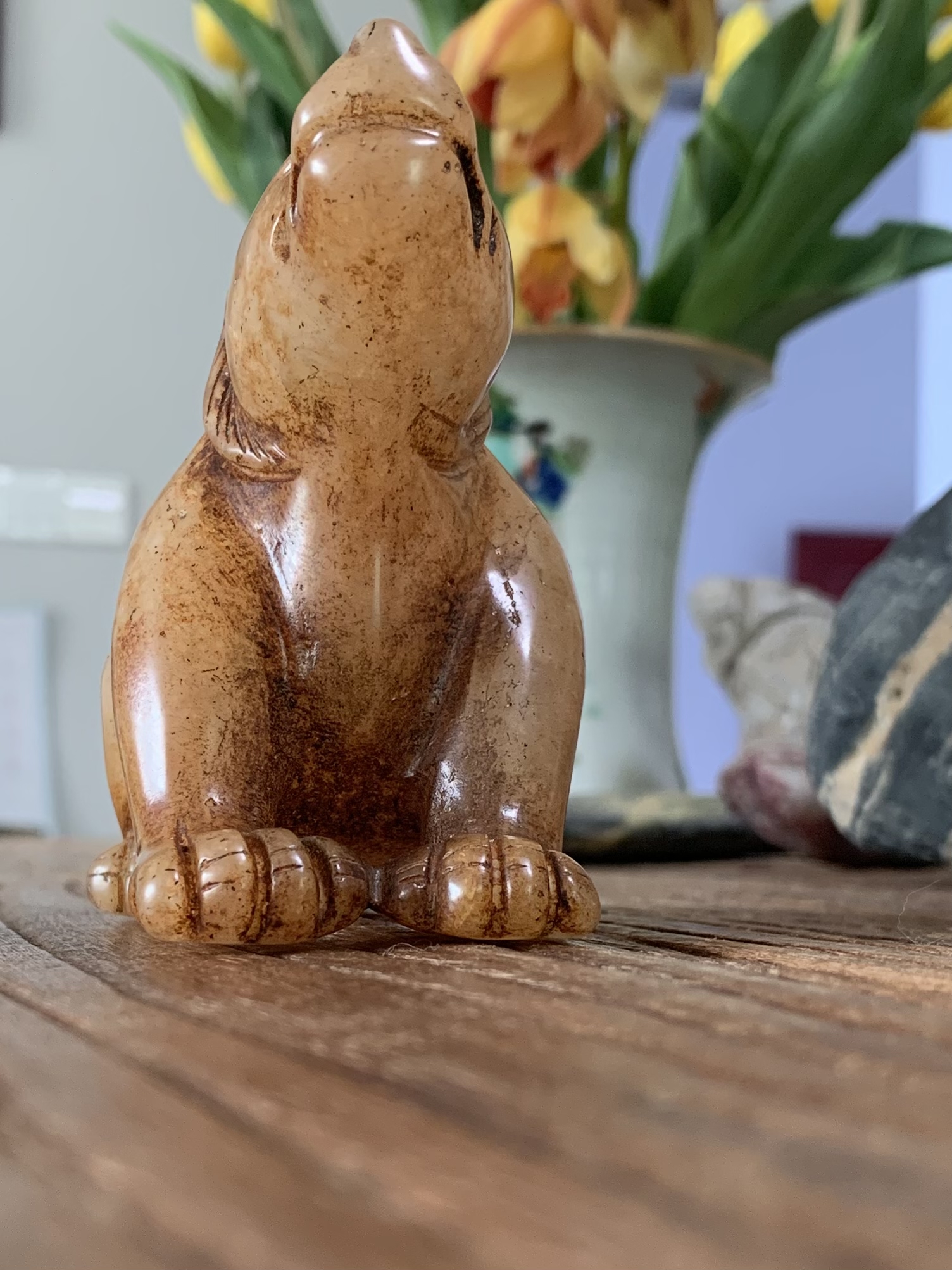 古玉古水晶 汉代水晶熊镇