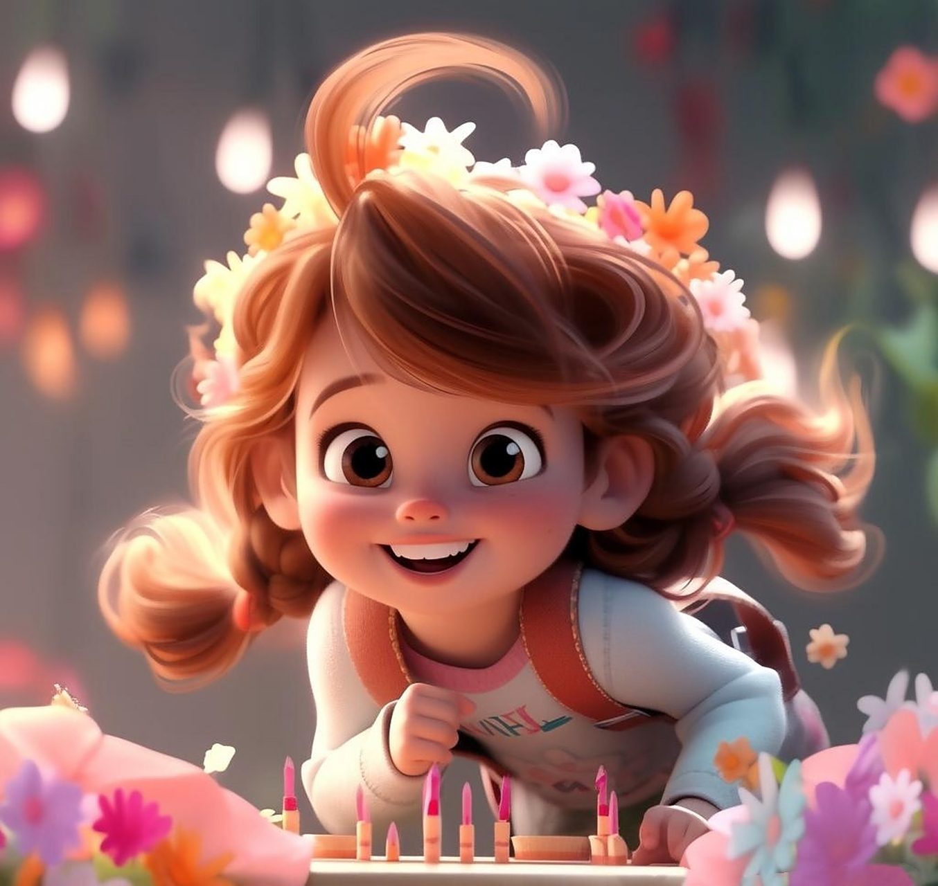 哈哈快乐女孩治愈头像.