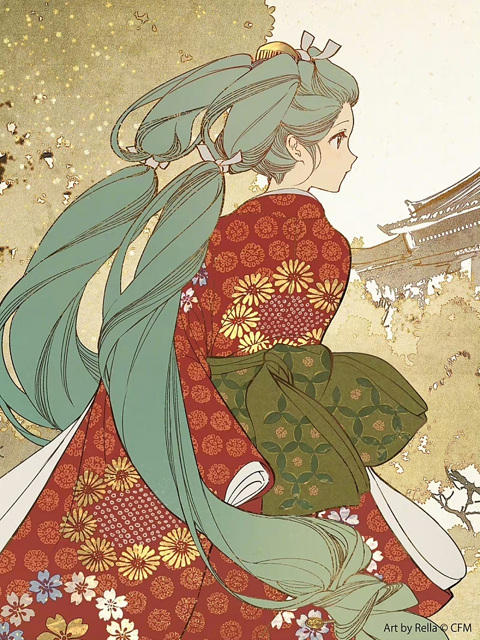 插画# rella绘 初音未来 公主