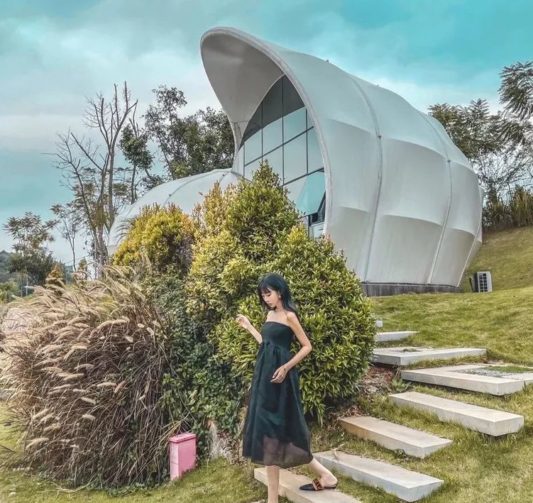 热带雨林中的蜗牛湖别墅!内嵌的温泉,伊甸花海