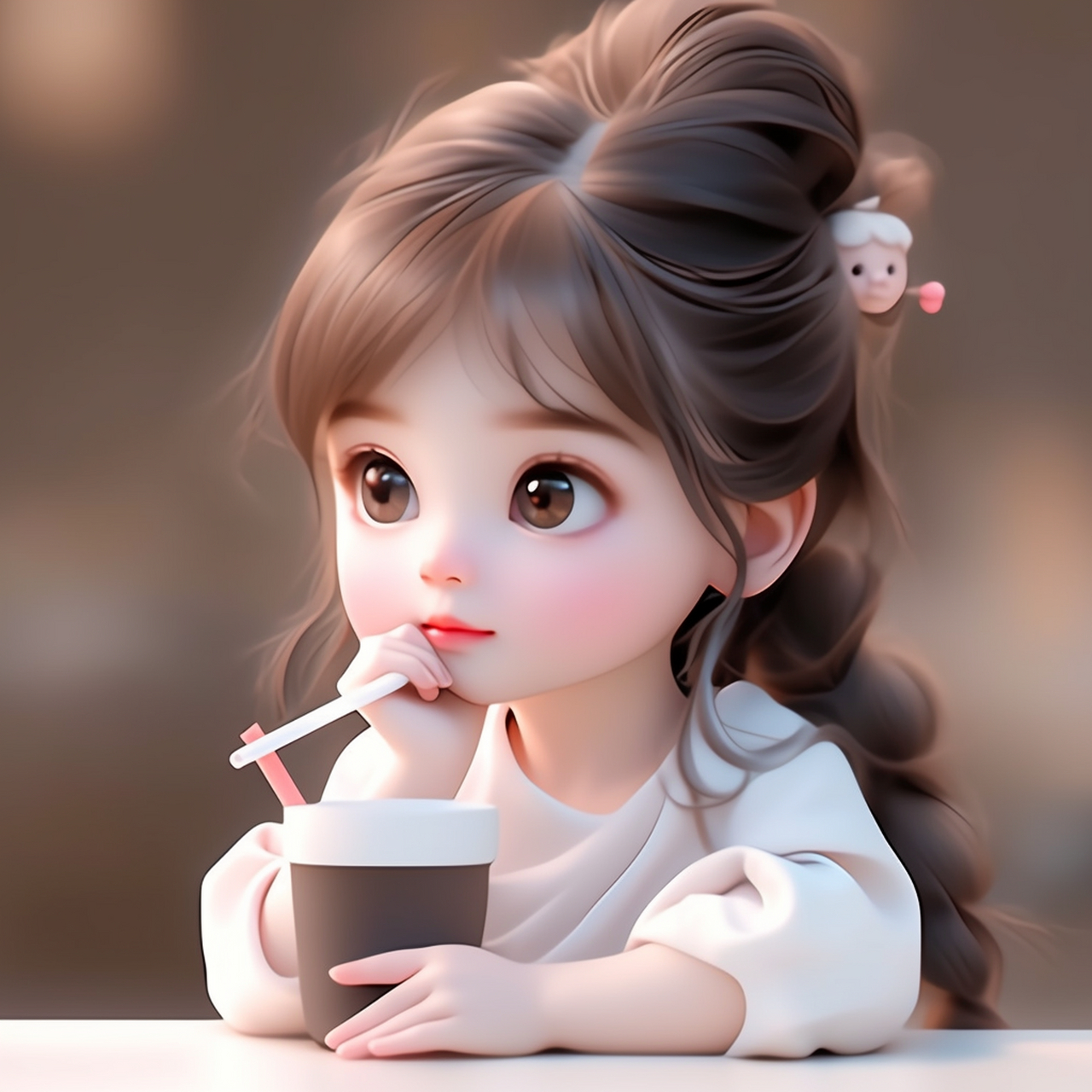 奶茶妹妹#ai绘画# #二次元# #q版头像