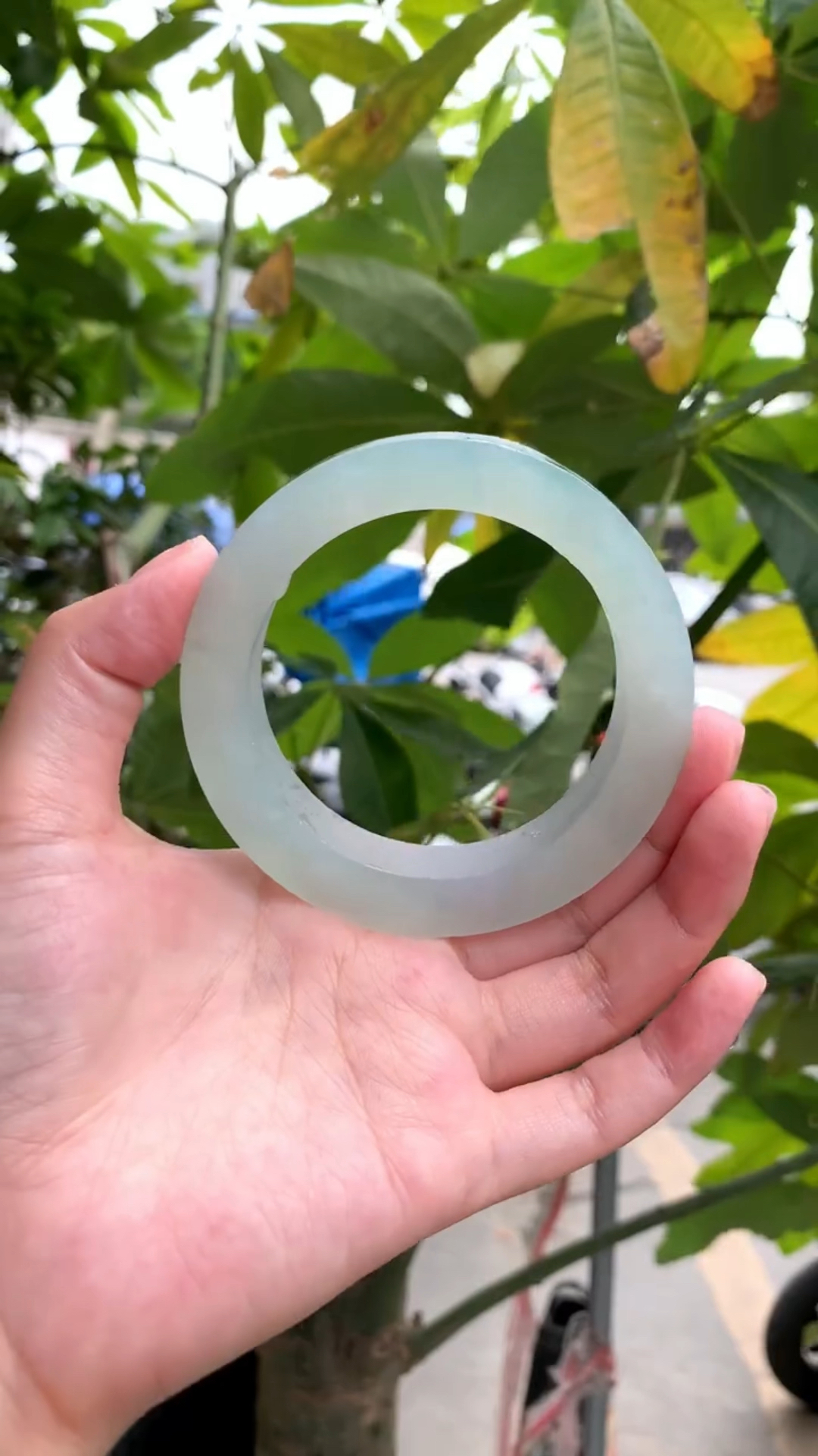 腕间清雅伴水伴云间的天然之秀,此镯尽美!-度小视