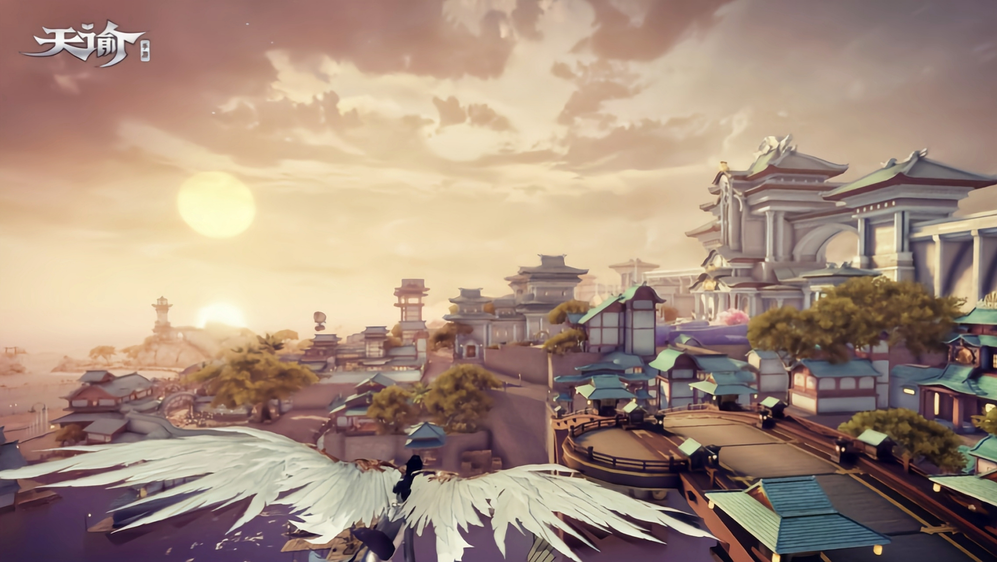 天谕手游新地图,幅员辽阔风景如画,截图可以当壁纸