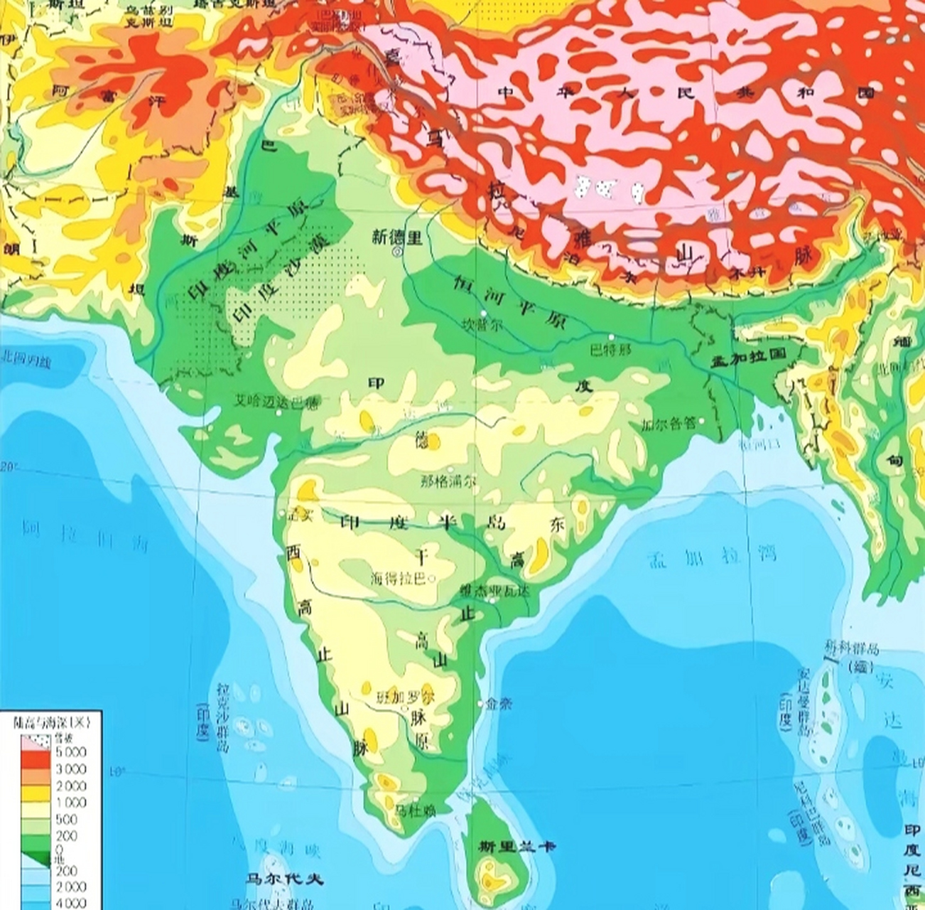 印度恒河的地理位置图片