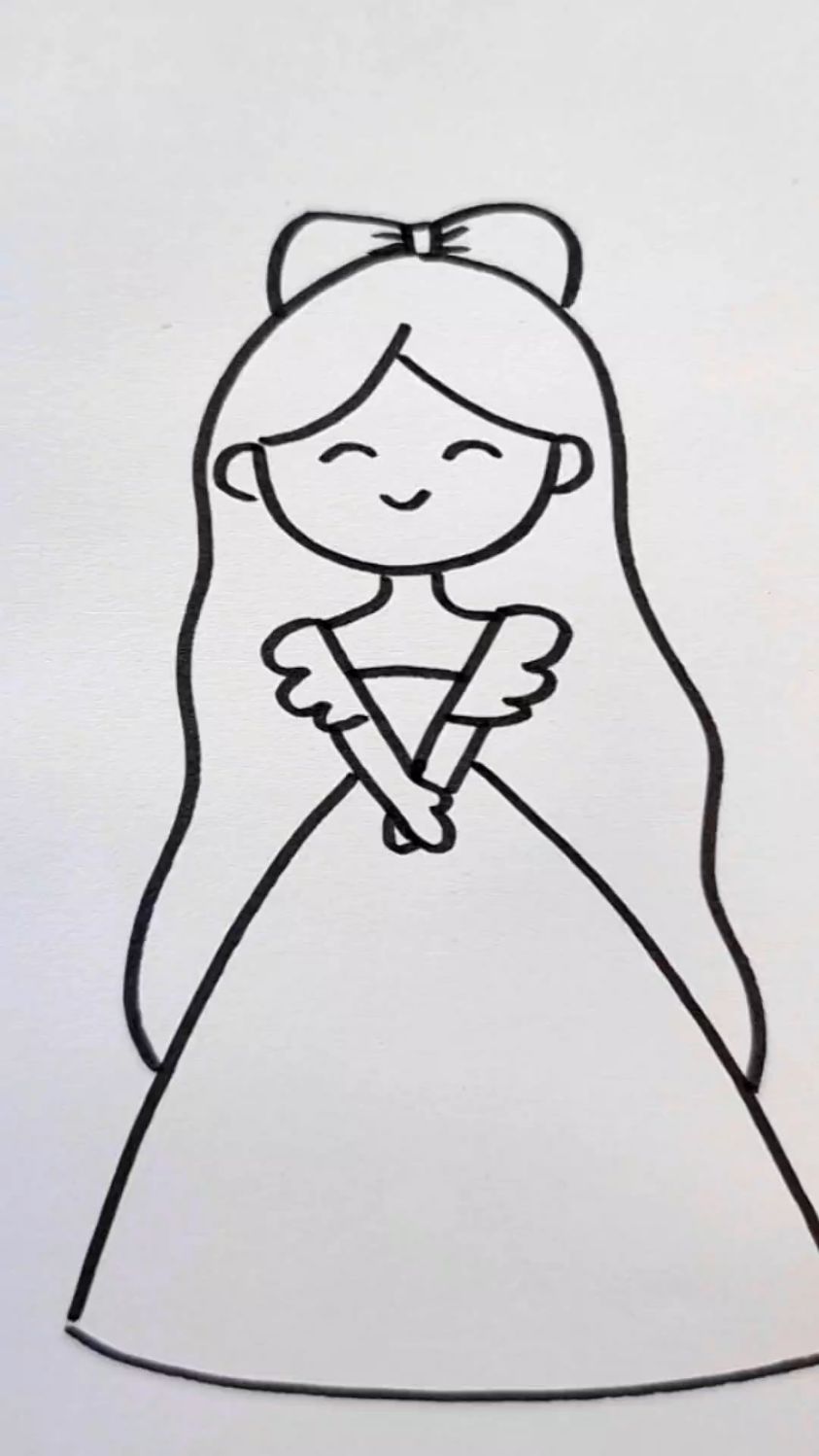 简单的小公主画法