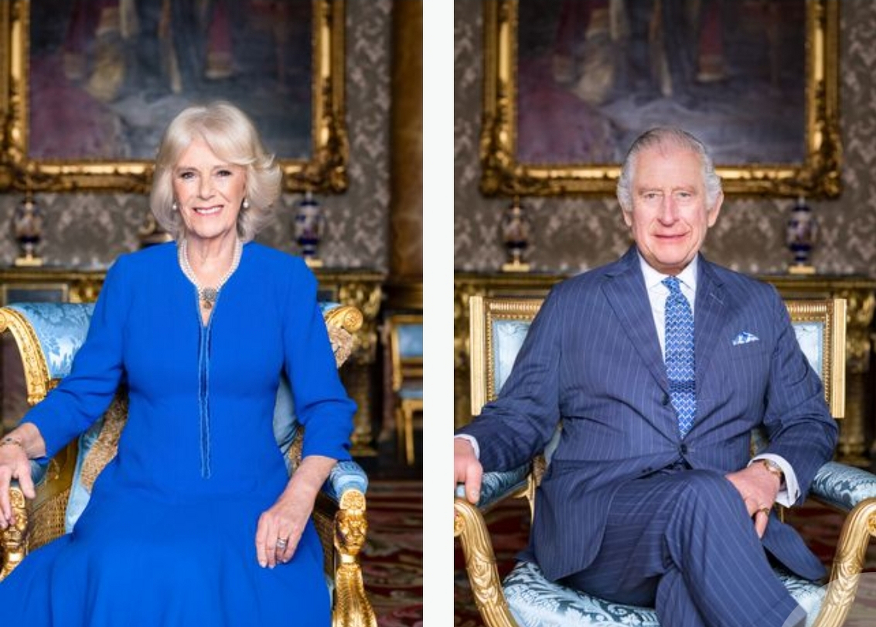 查尔斯和卡米拉发布官方新照片纪念下周的加冕礼  英国白金汉宫发布三