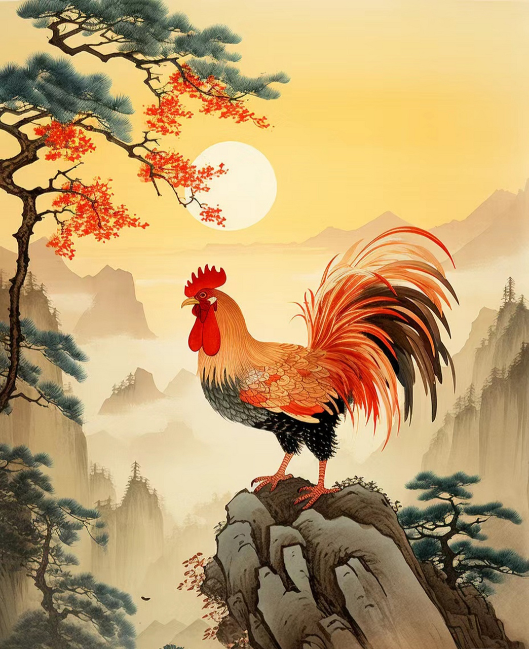 金鸡报晓