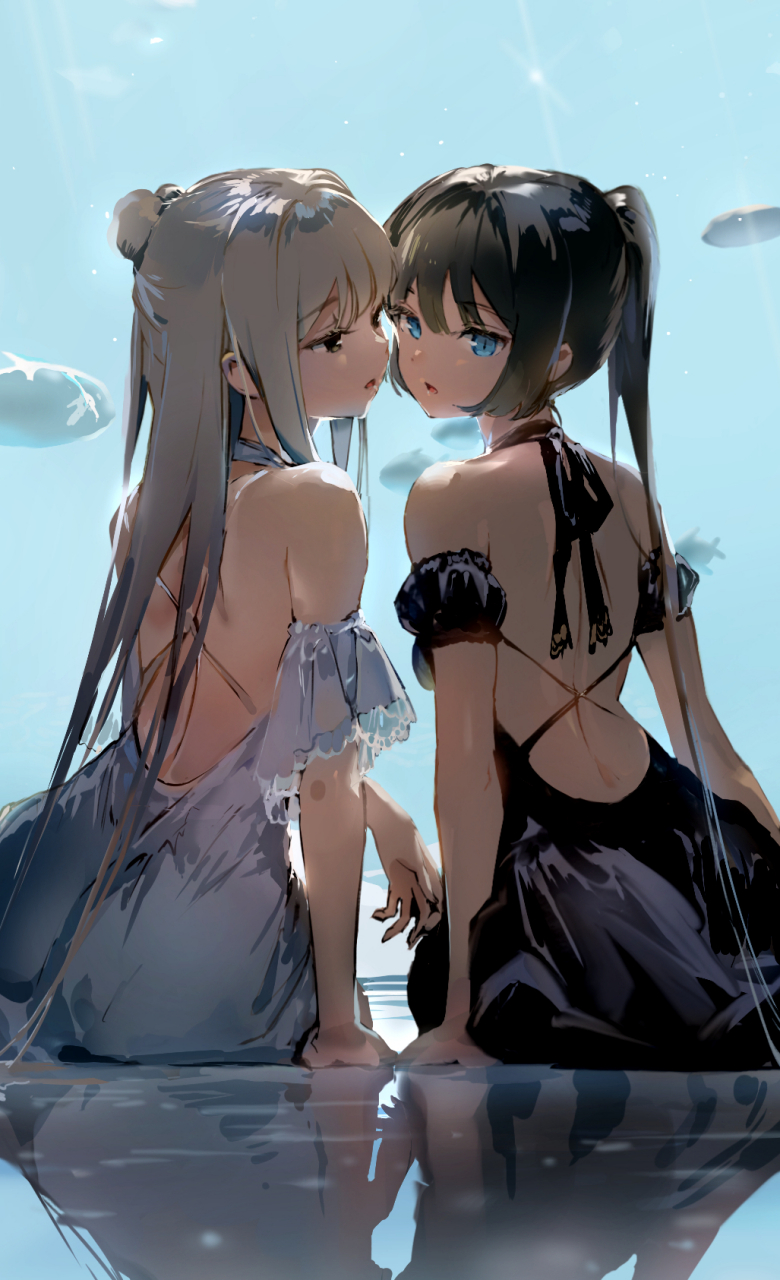 洁白的lily  画师:anmi #p站动漫画师与画作# #yuri# #百合