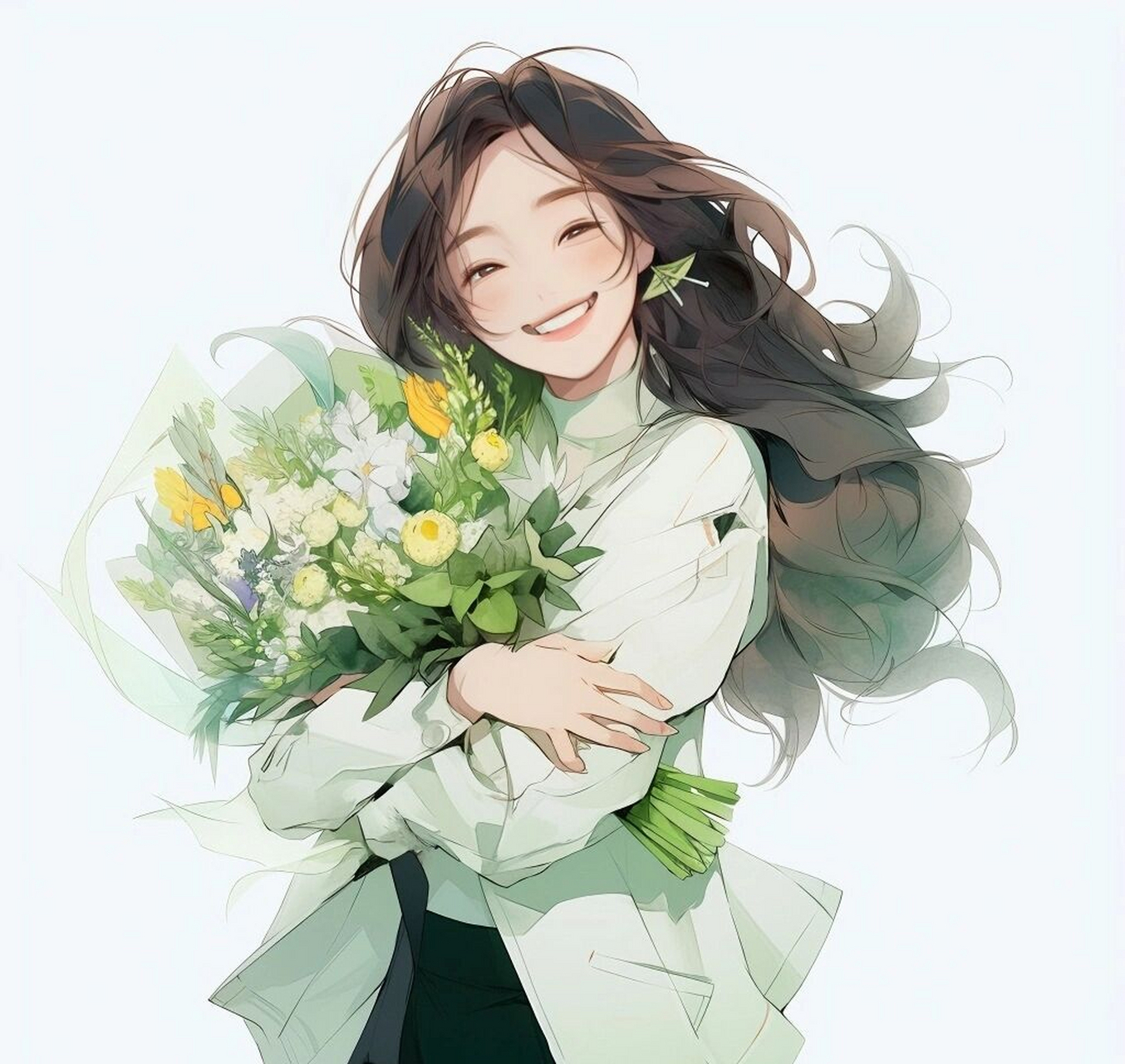 你会喜欢的治愈女生头像送花花,愿你每天醒来依旧热爱生活,愿意拥抱