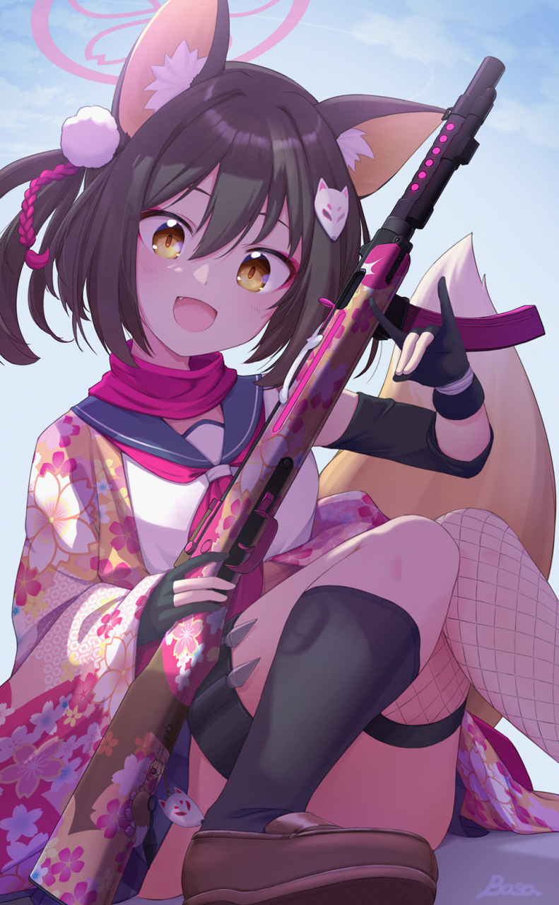 适合美少女用的枪械!当然是粉红色的ak啦 画师:ばさ