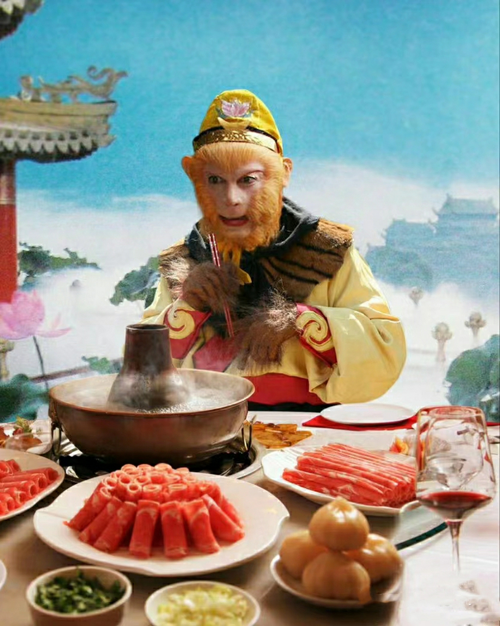 这集西游记章回大概是叫:孙悟空火锅遇鸭脖,如来佛巧辨老鼠精来的吧