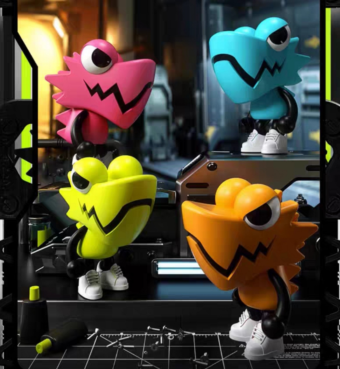 变色龙盲盒拼装潮玩手办桌面摆件大男生玩具礼物!#手办# #玩具