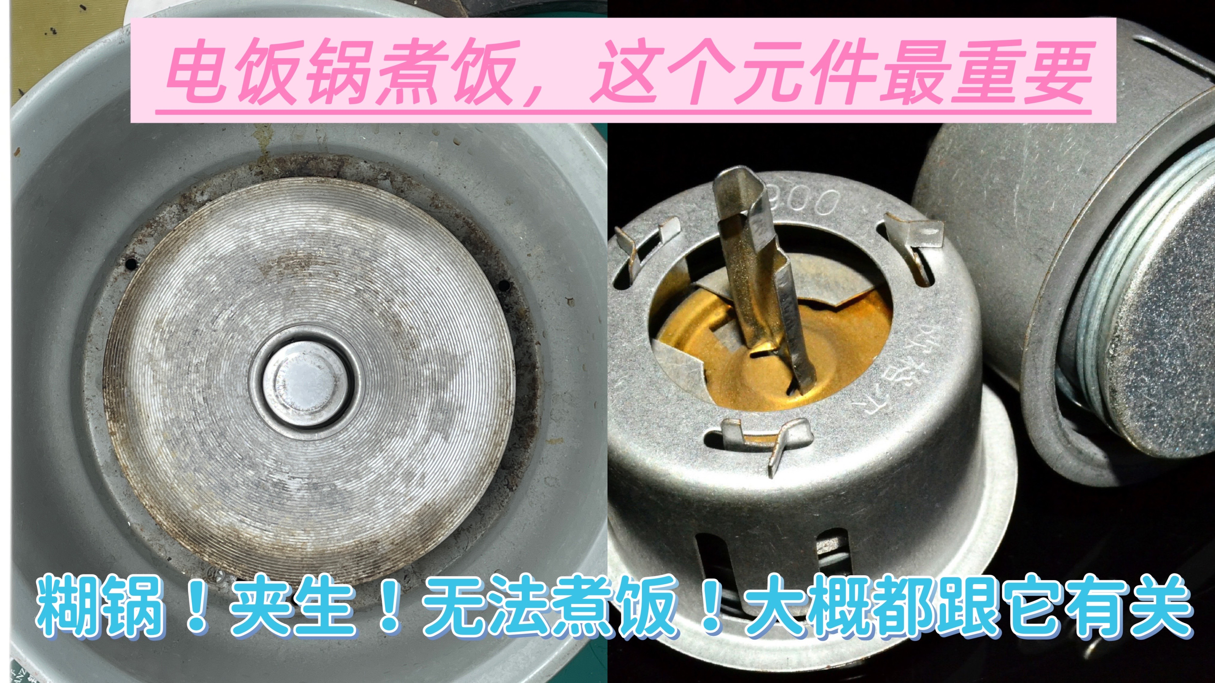 家用电饭煲，出现糊锅米饭夹生和不煮饭，多是由于这个小磁铁造成