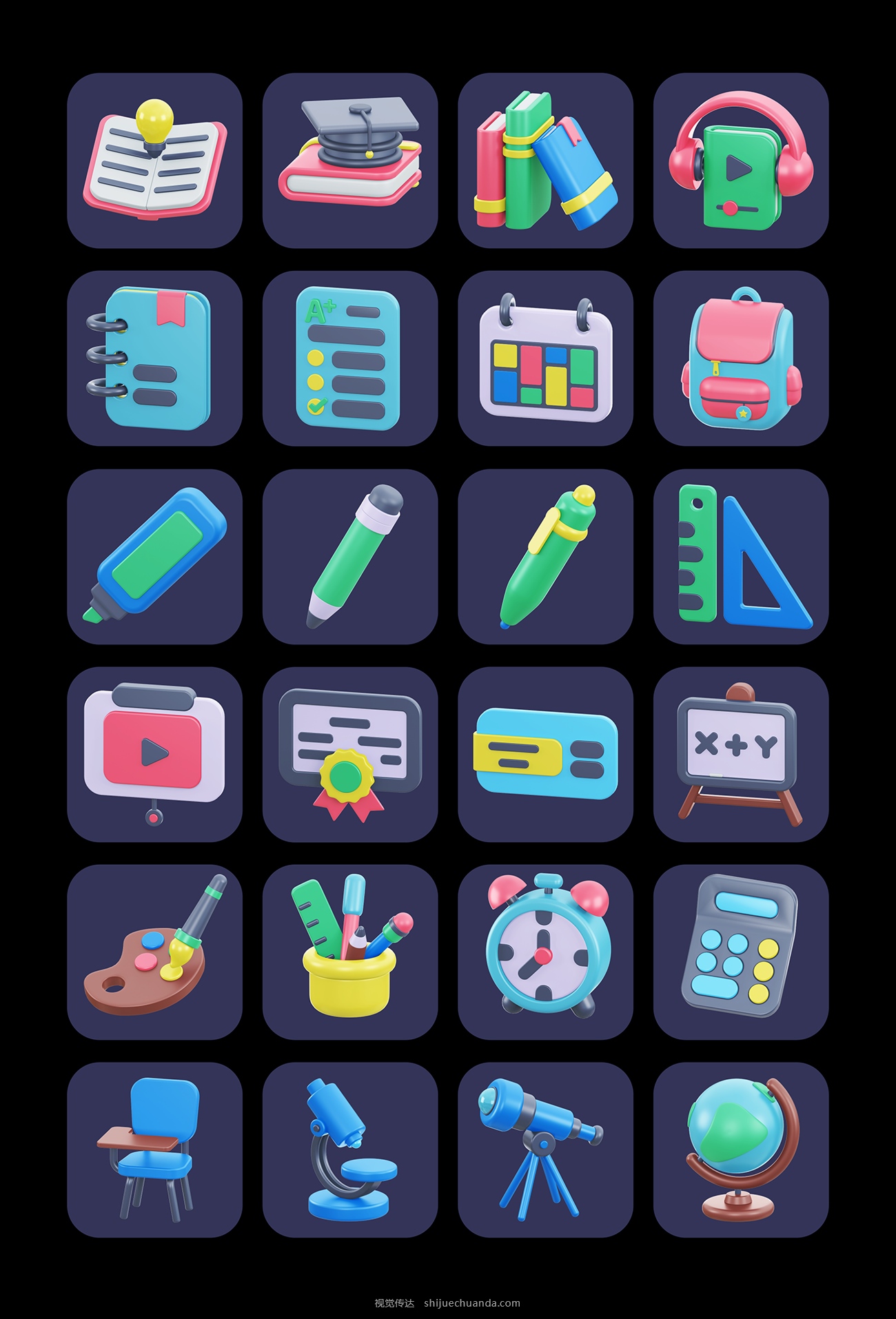 Education 3D icon pack-3.jpg