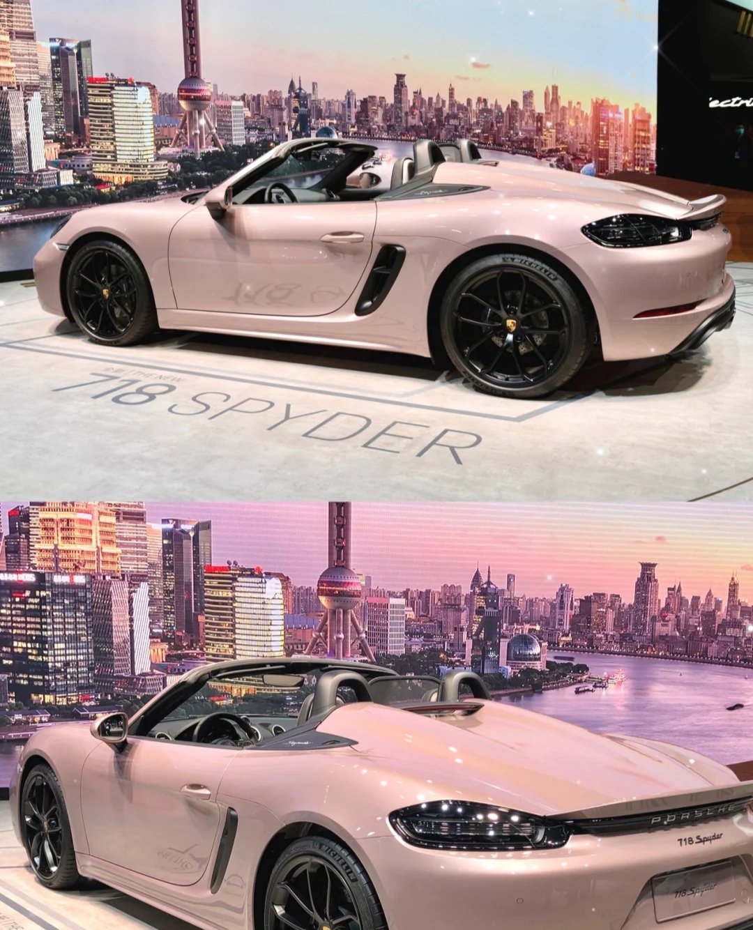 少女心爆棚的豪车保时捷718冰莓粉