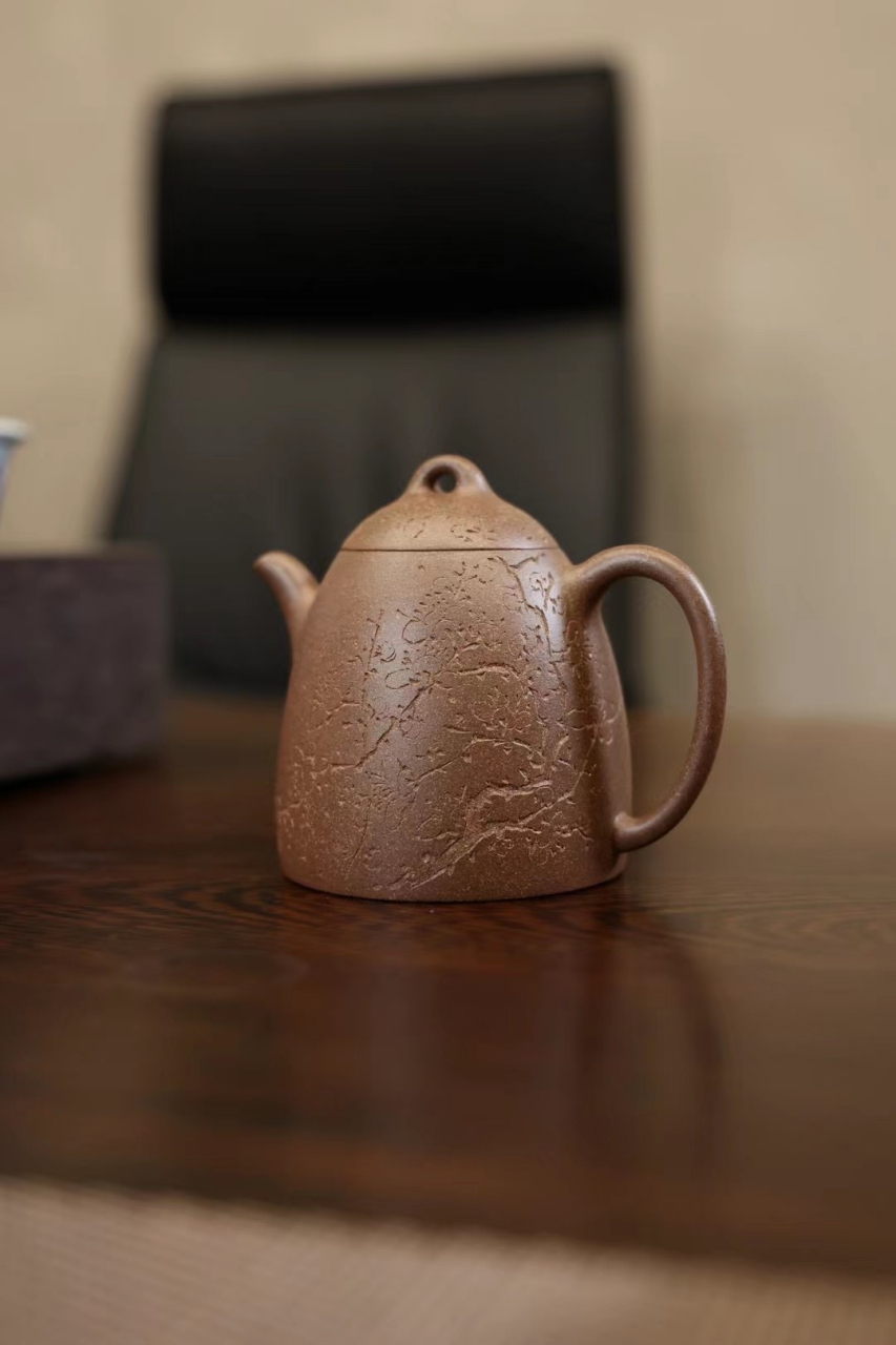 许晟宵『秦权』吴东元刻绘装饰 老段泥180cc#紫砂壶# #全手工