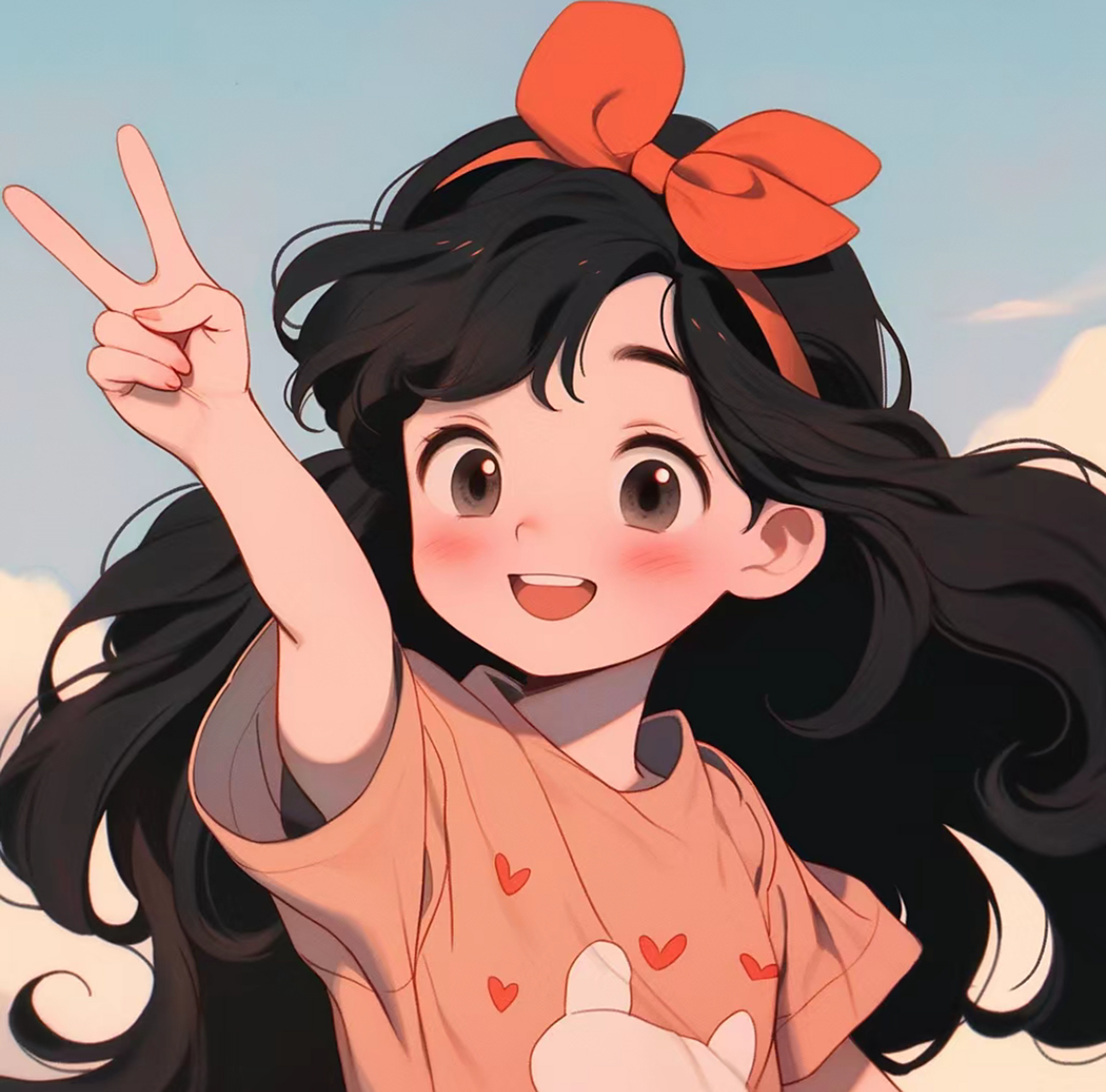 可爱头像|橘色|明天又是元气满满的一天  转自不吃芥末#二次元# #动漫