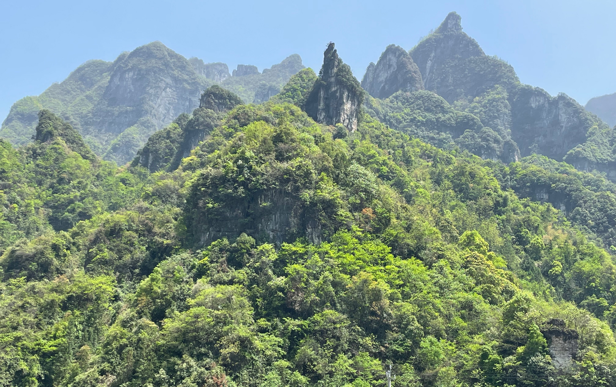 张家界熊壁岩扯春椿