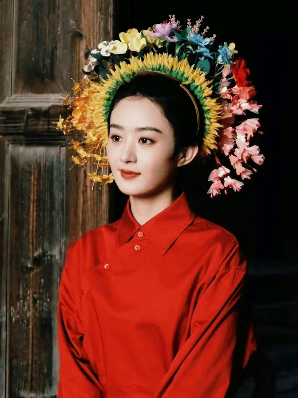 女明星的簪花女造型94#毛晓彤簪花女造型