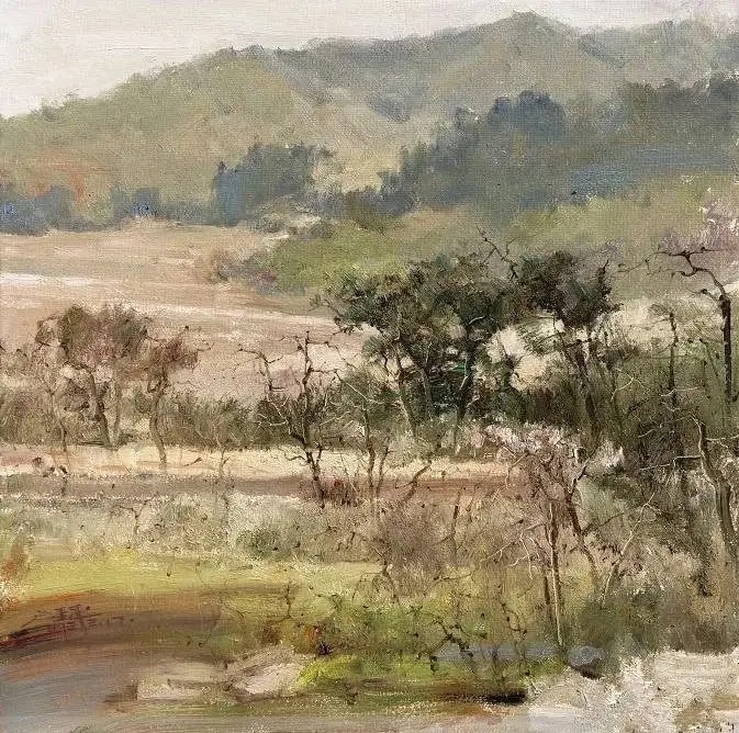 冷军油画风景写生