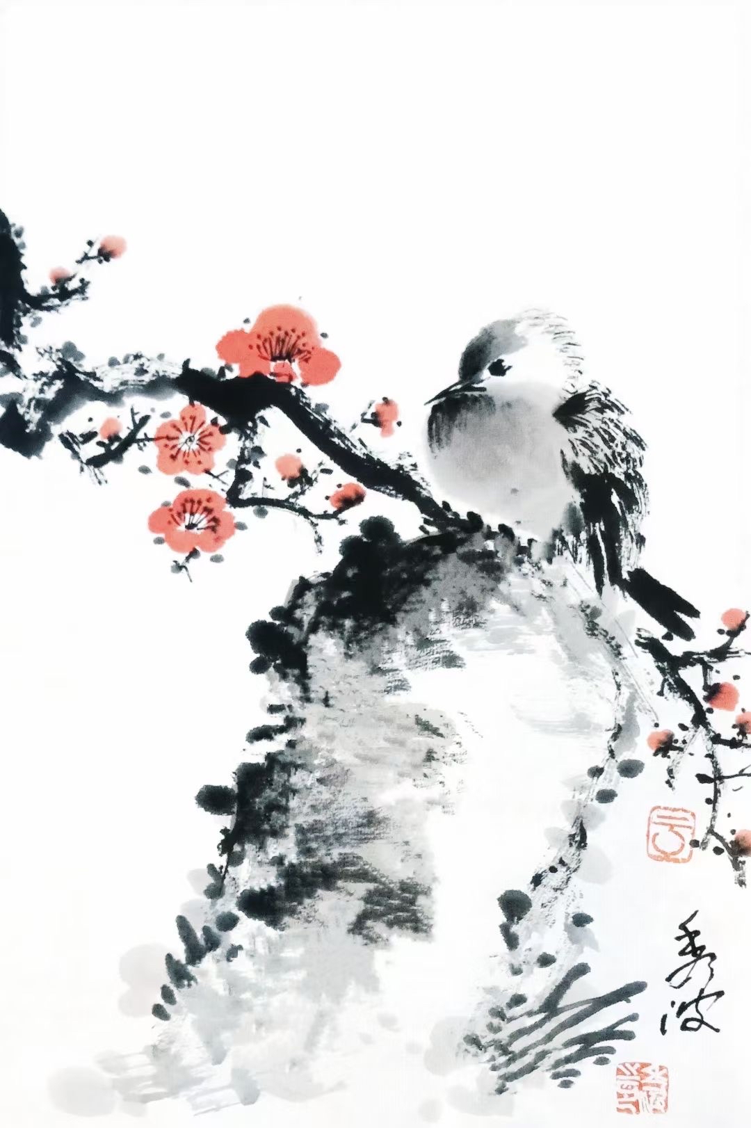 于秀波写意国画留白给人以无限的现象空间,画面唯美,直抒胸臆