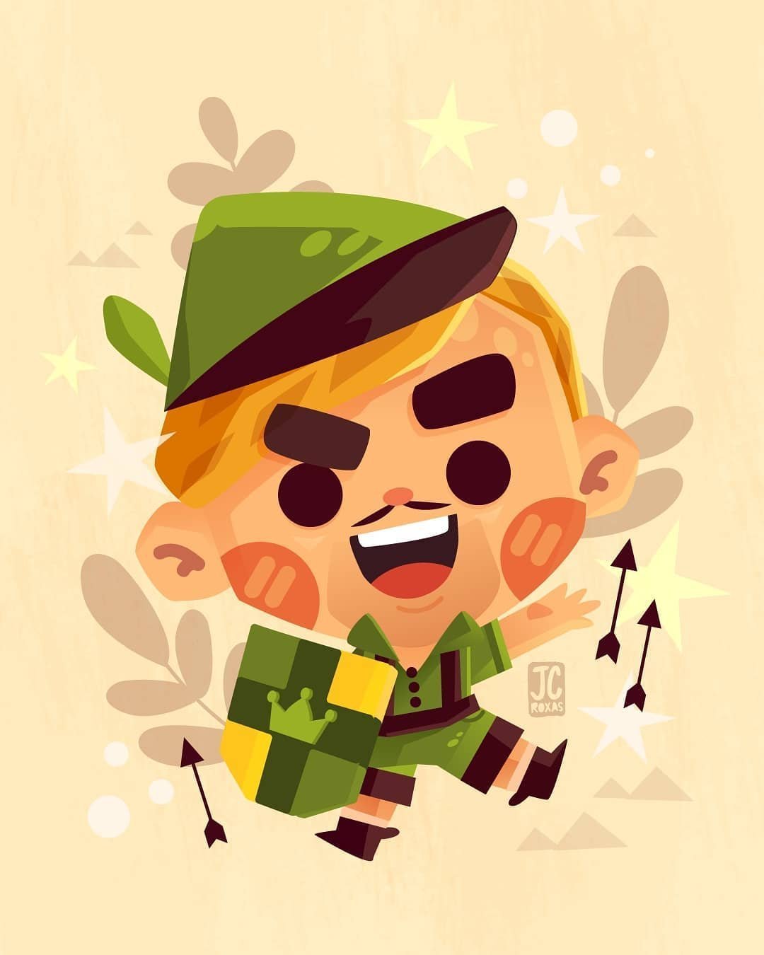 q版人物插画,造型可爱配色鲜亮,真的非常吸引人