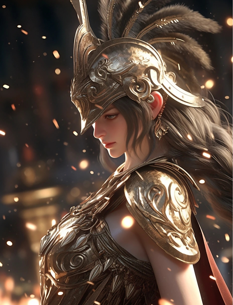 智慧与战争女神:雅典娜#ai绘画