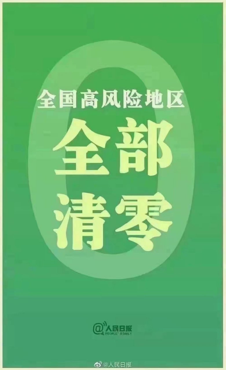 好消息 截止2021年2月18日 全国高风险地区全部清零 大家可以放心出游