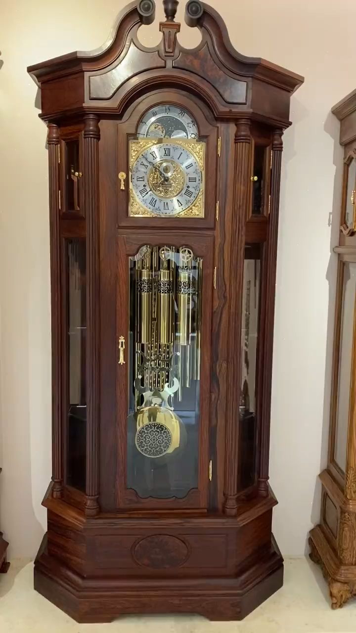 德国九音管三重音乐机械机芯落地钟