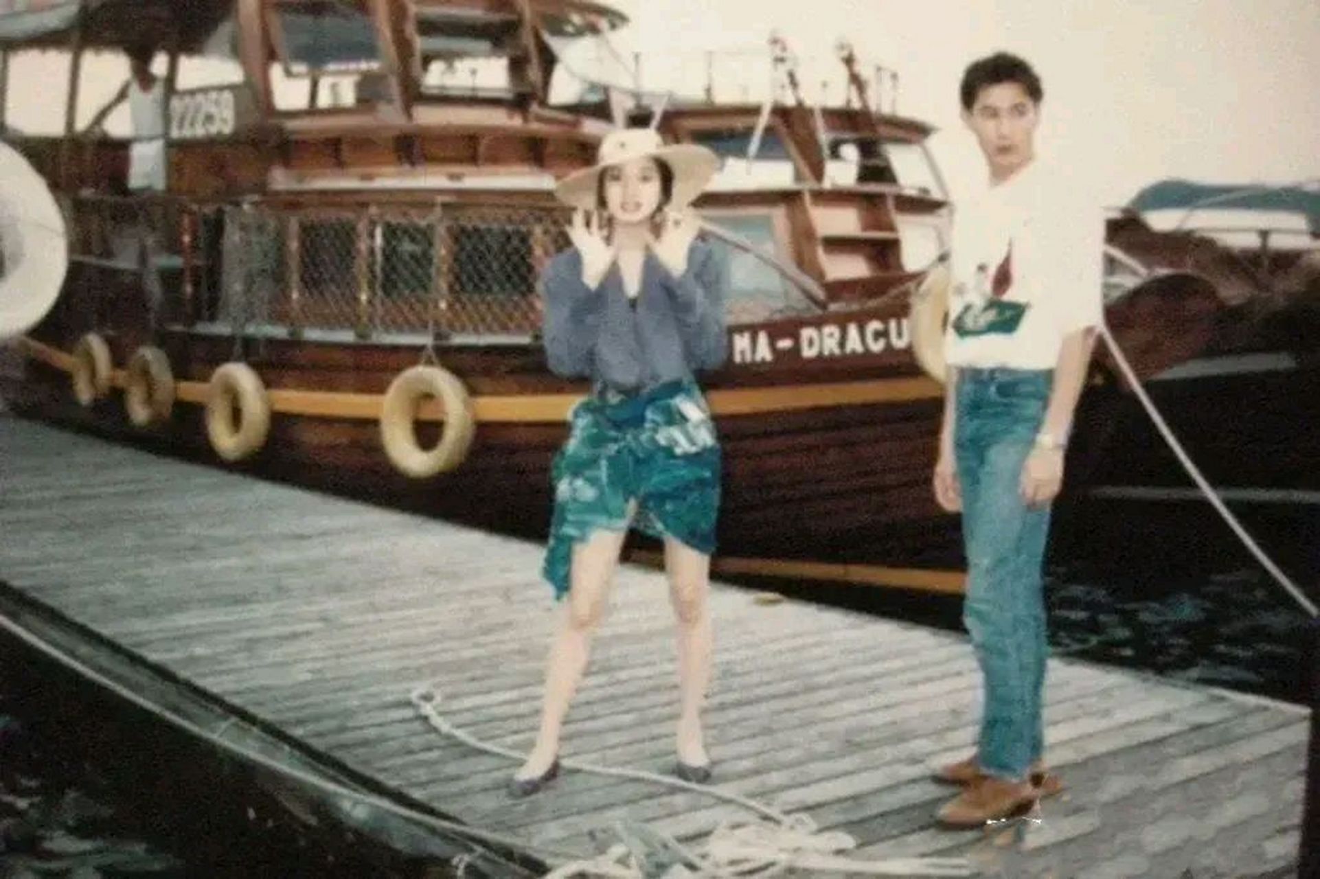 1989,梅艳芳和她男友刘米高的合影.