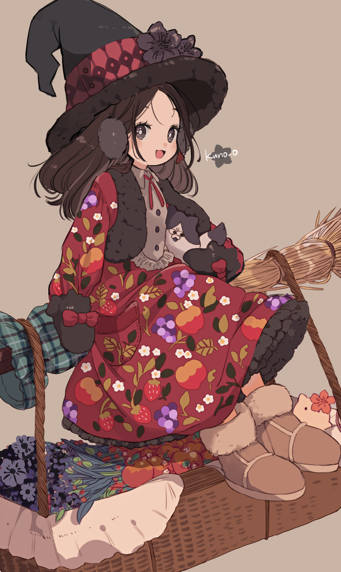 分享一组可爱魔女的插画,希望你能喜欢!