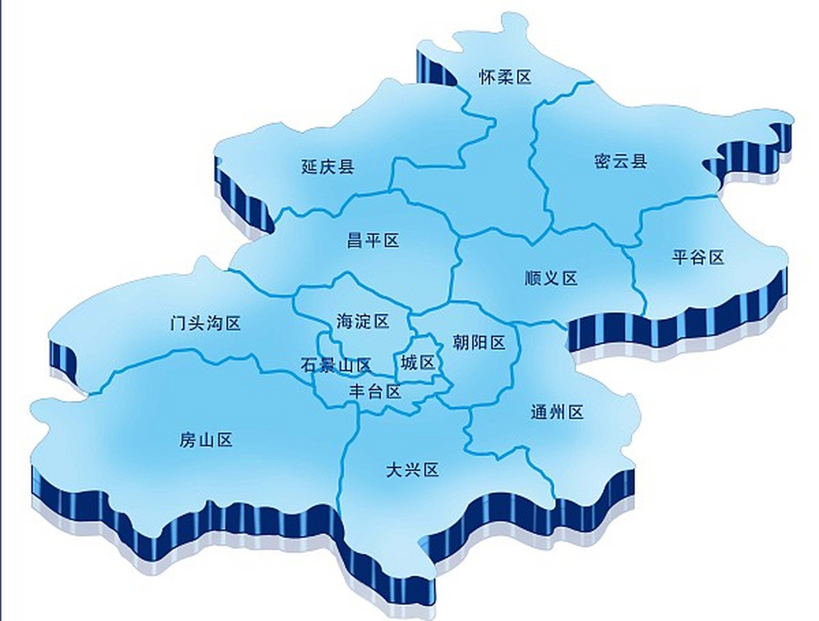 北京城区区域图图片