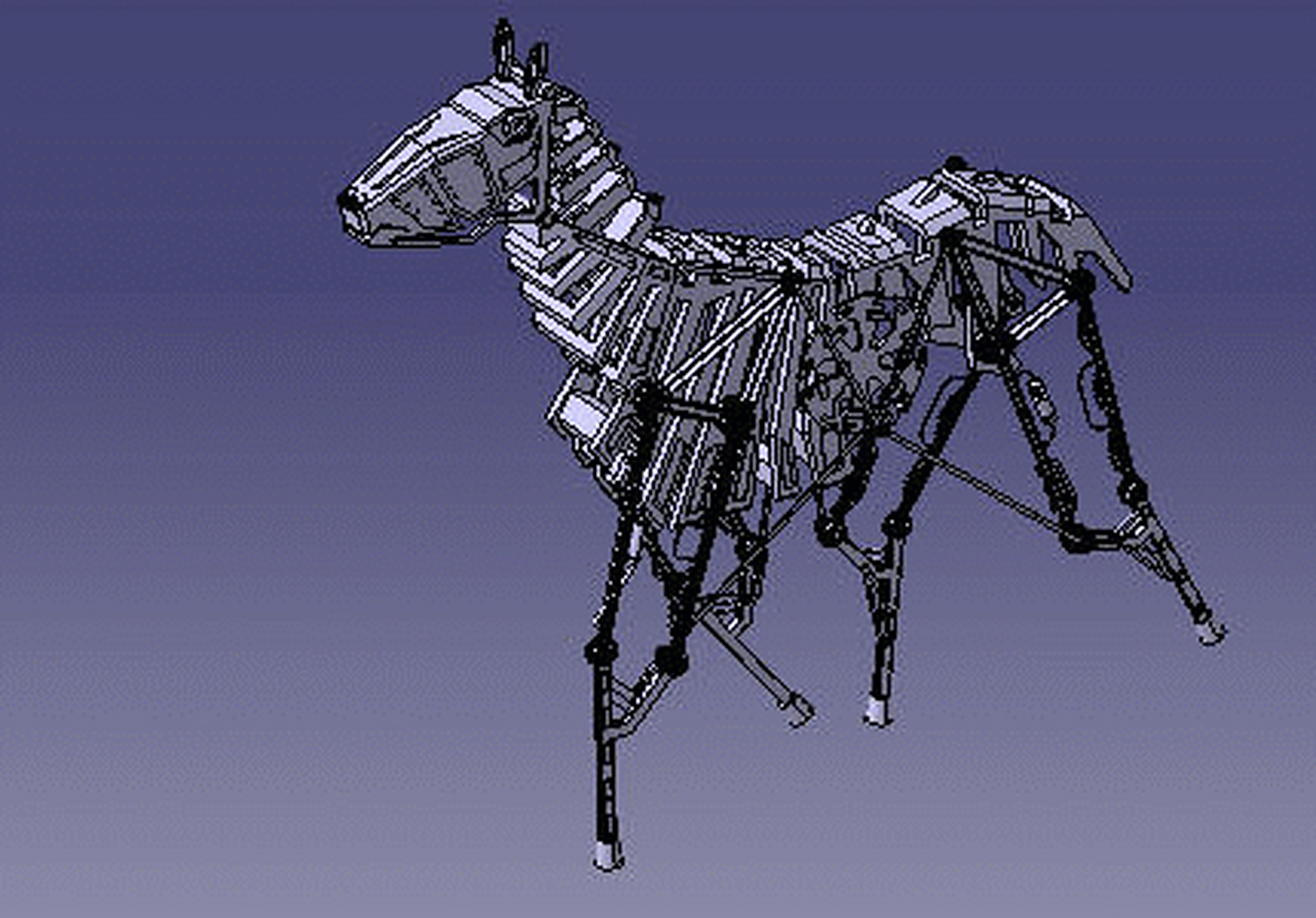 机械之美,行走的机械马动态图