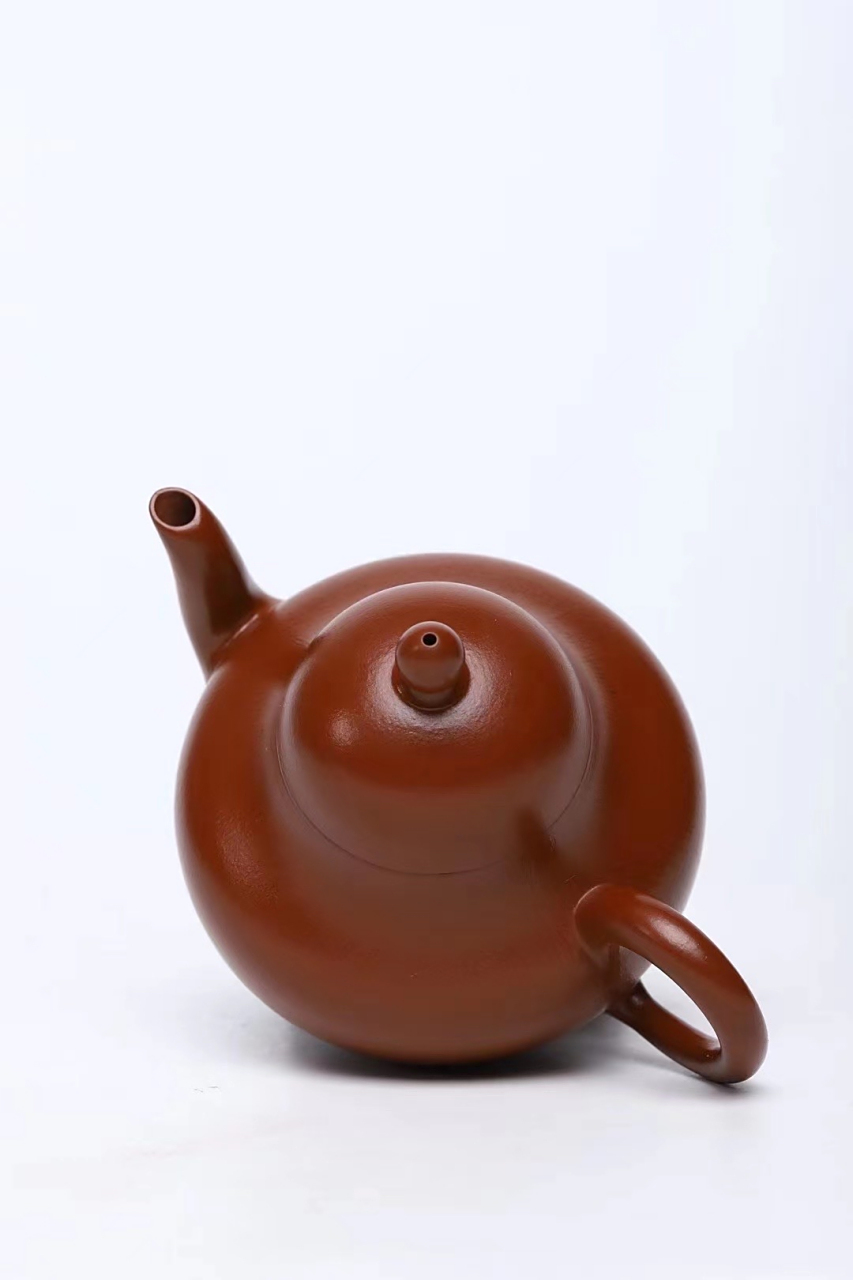 朱泥名家秦巡全手《思亭》#紫砂壶# #全手工#  容量:160cc,泥料采用