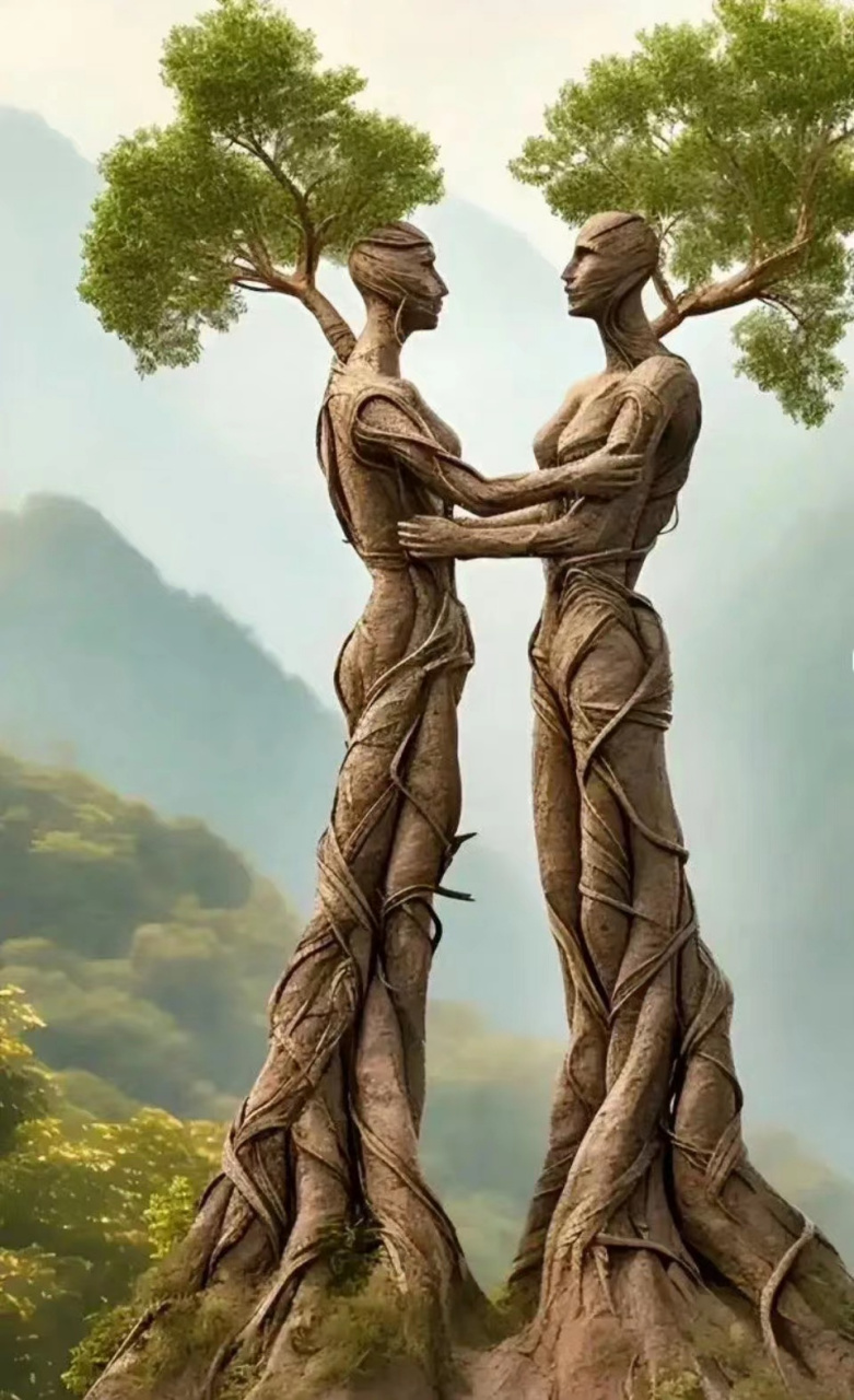 在天愿作比翼鸟,在地愿为连理枝.