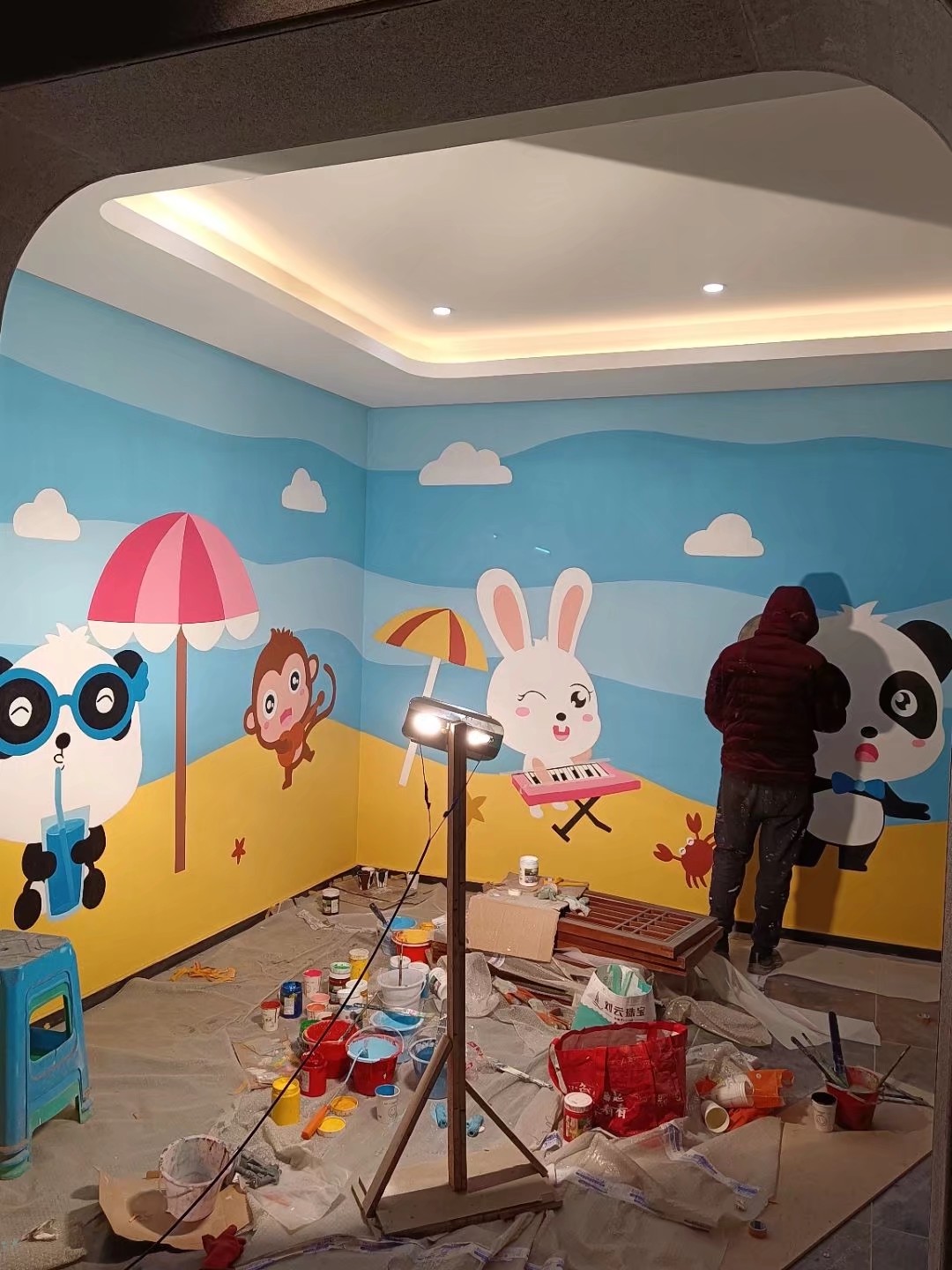 沈阳墙绘彩绘手绘墙画墙体彩绘18246355657壁画