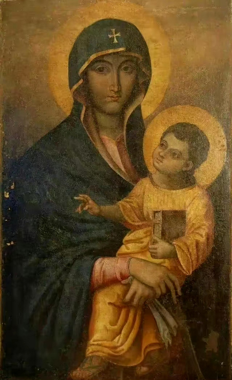 唐伯虎《送子观音图》(图一),与意大利《罗马人民的保护者圣玛利亚》