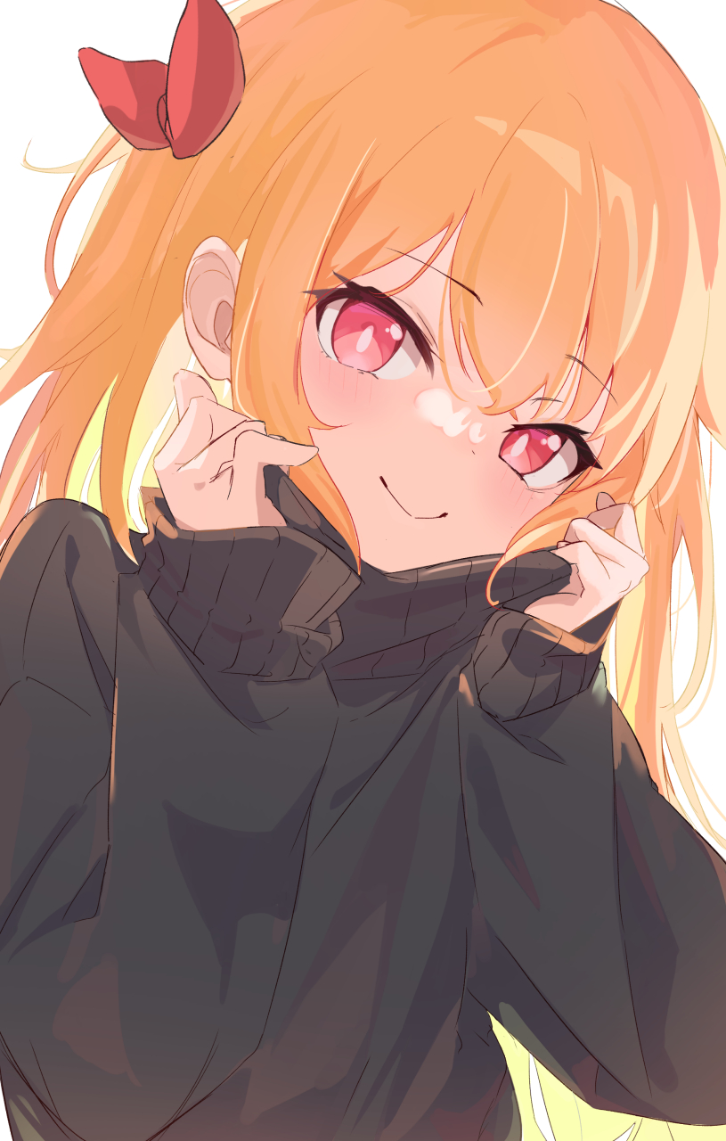 高领毛衣金发少女 画师:キズ#二次元美图# #我爱二次元# #二次元萌妹