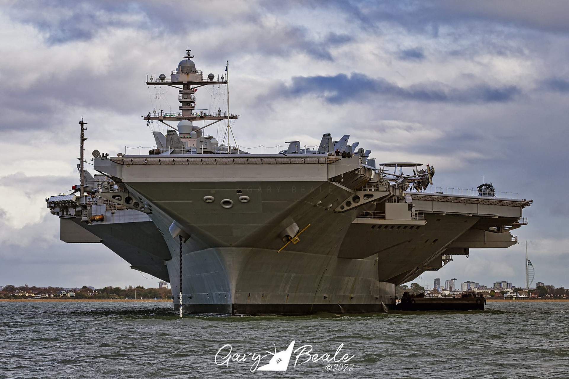 杰拉尔德福特号航空母舰- cvn-78 -全景照片