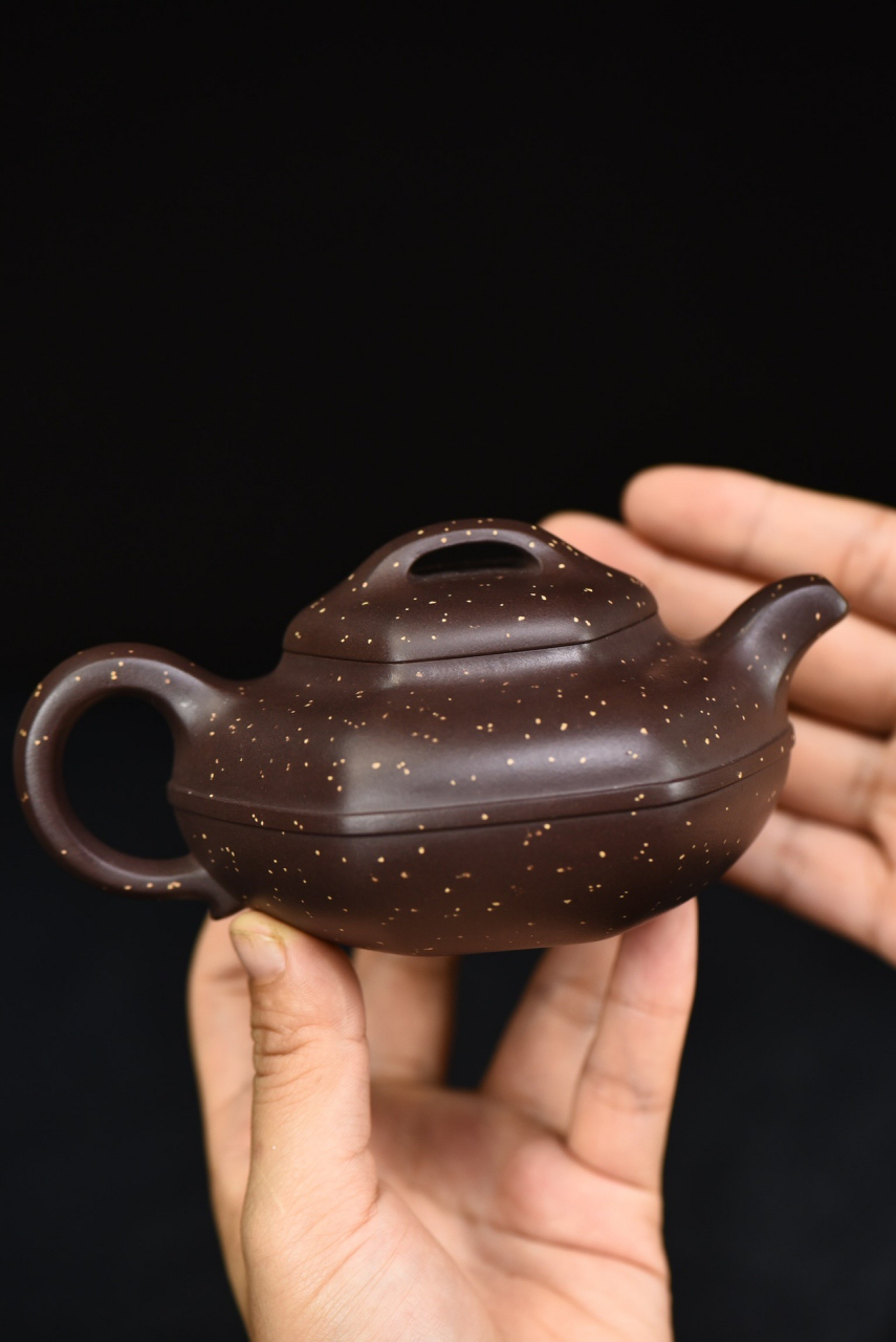 耿浩【六方线圆】 家藏七十年代老紫泥 全手工铺砂 300ml#紫砂壶# #全